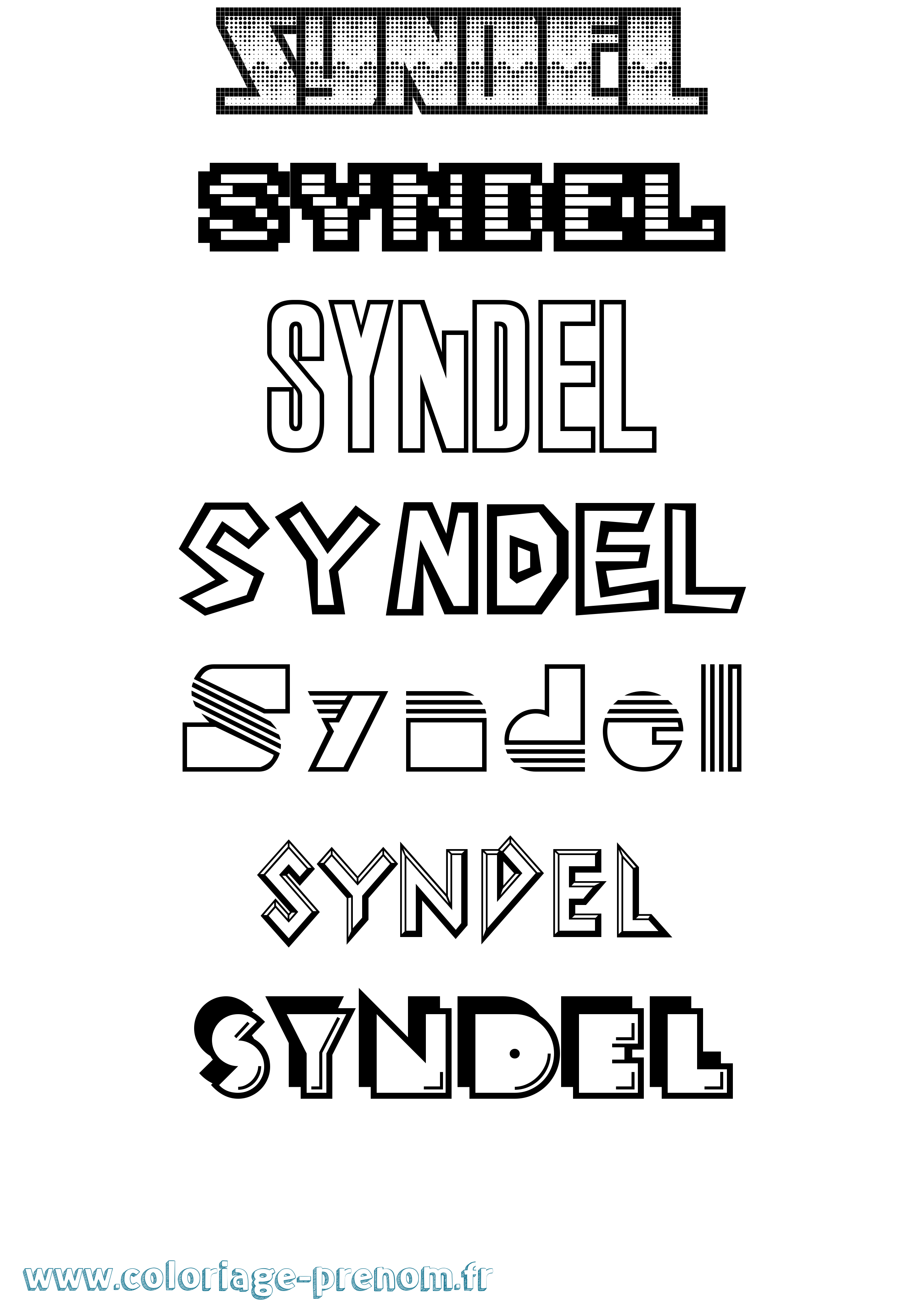 Coloriage Syndel Jeux Vidéos Coloriage prénom Syndel Jeux Vidéos