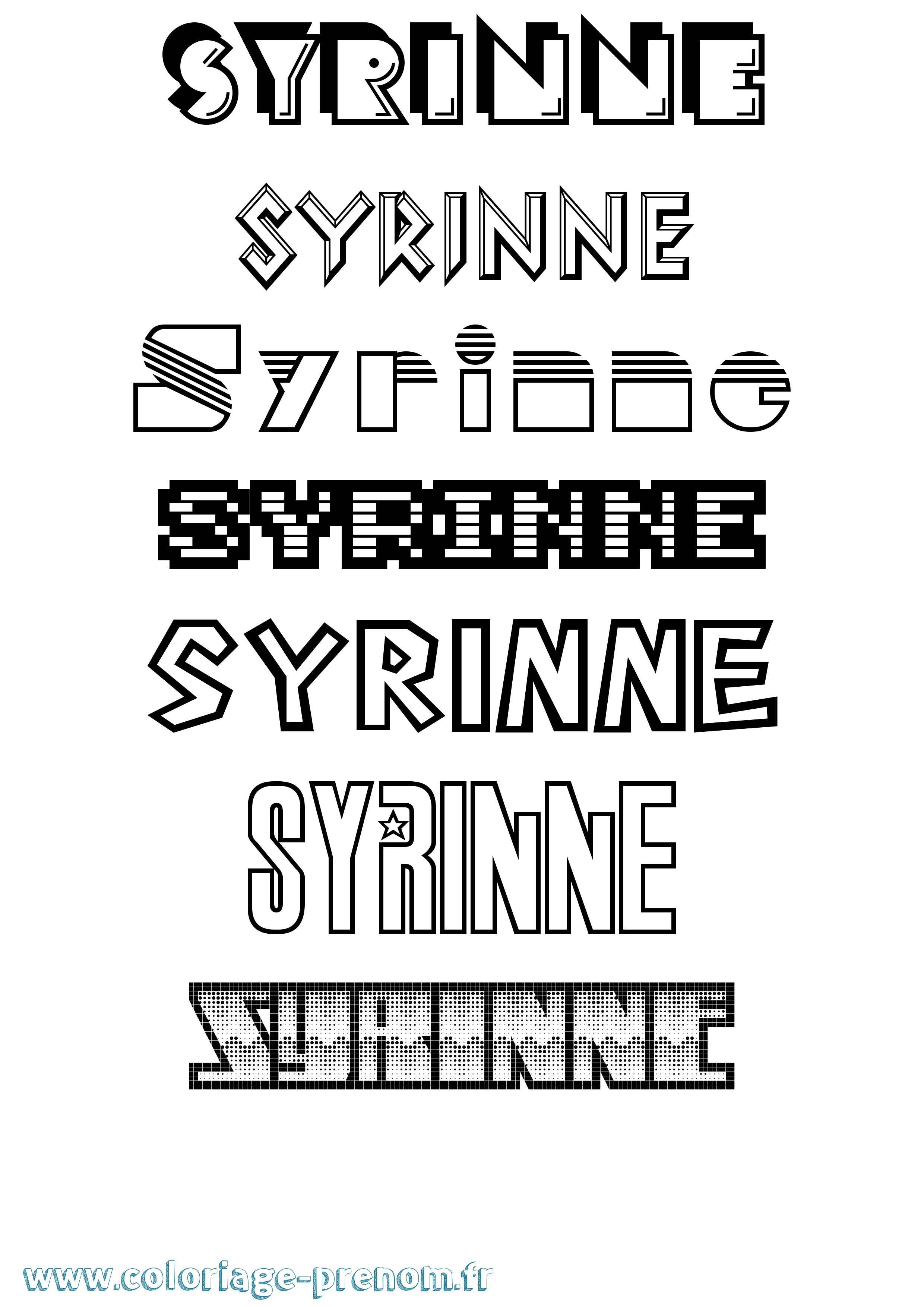 Coloriage Syrinne Jeux Vidéos Coloriage prénom Syrinne Jeux Vidéos