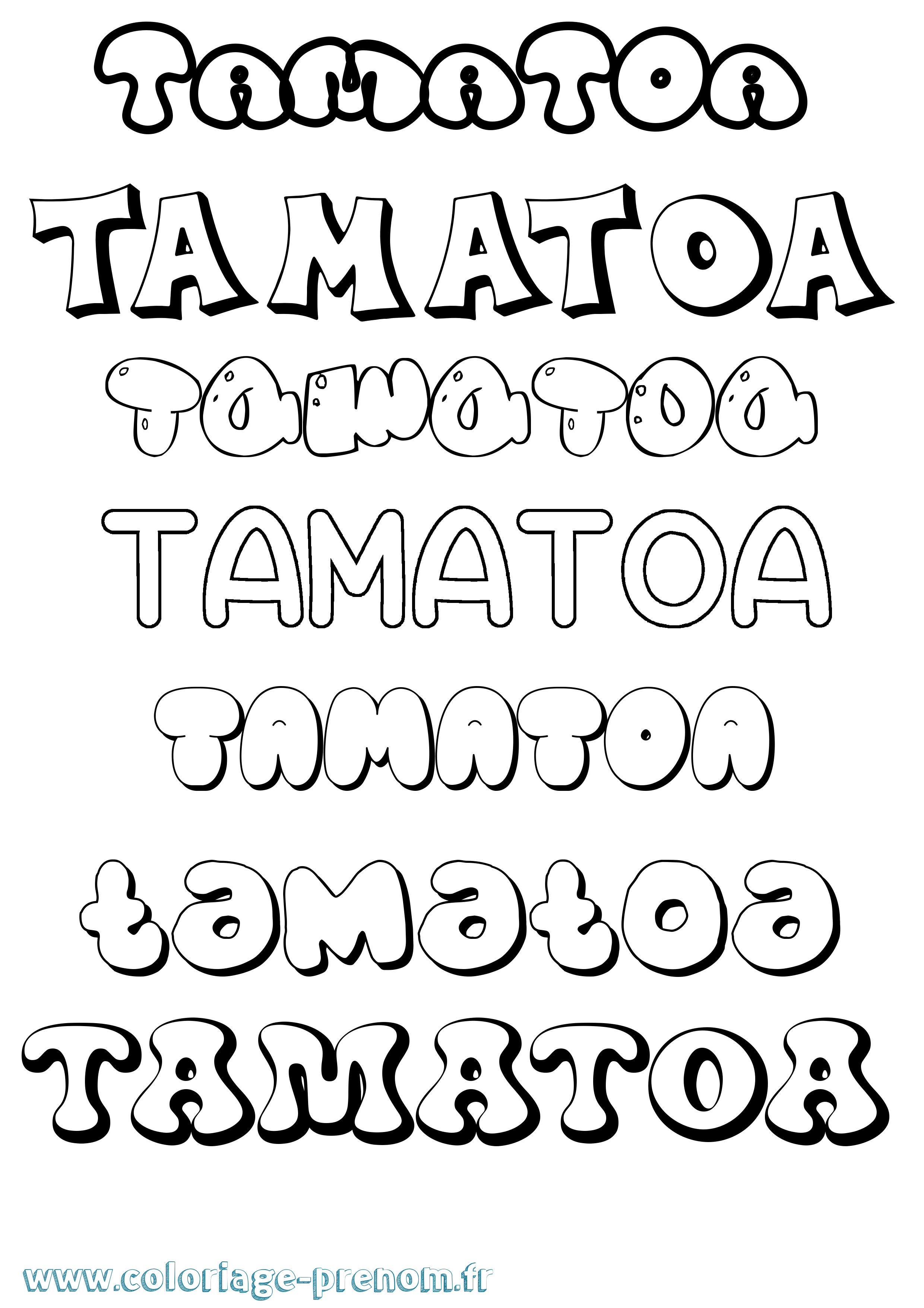 Coloriage Tamatoa Bubble Coloriage prénom Tamatoa Bubble