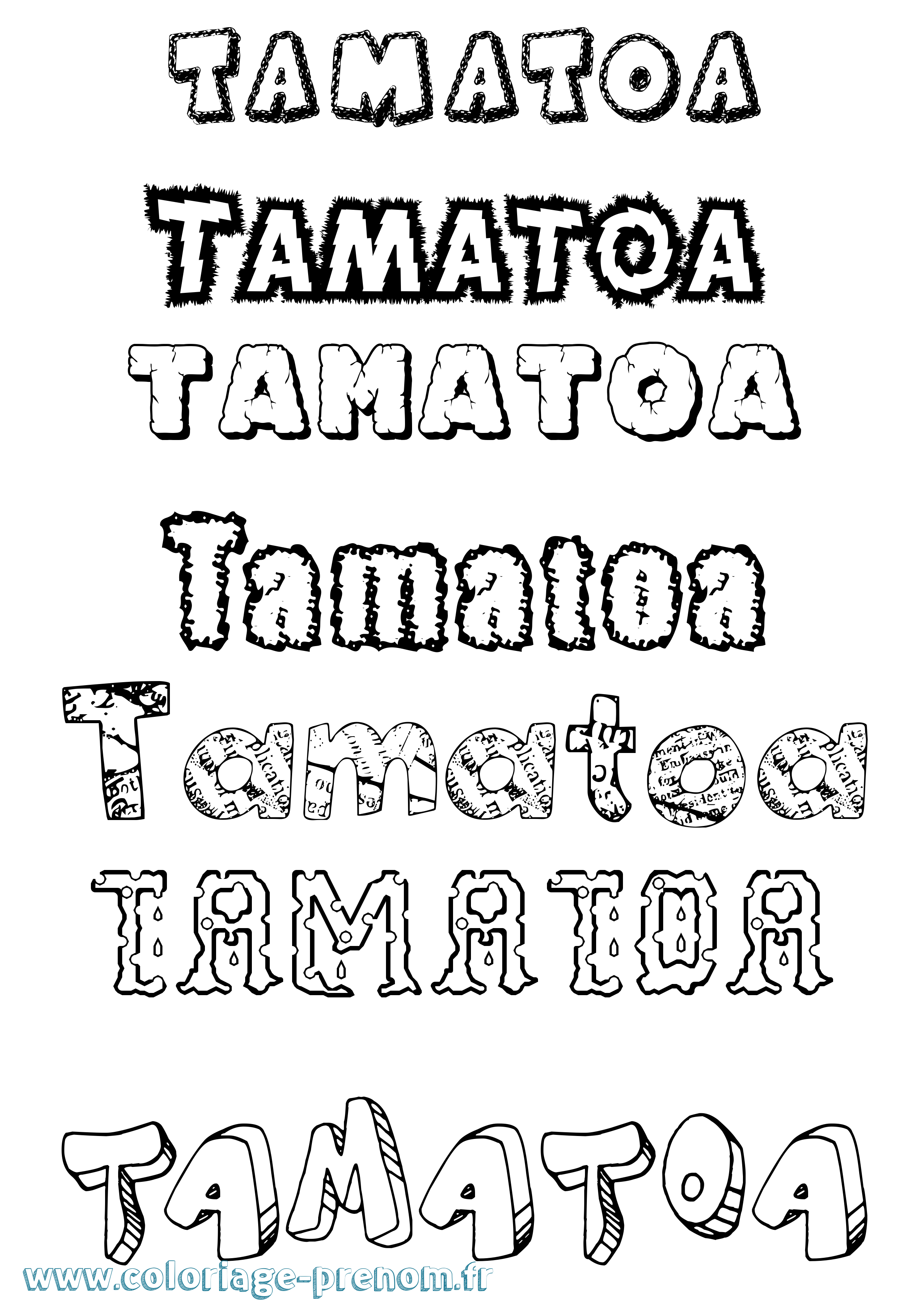 Coloriage Tamatoa Destructuré Coloriage prénom Tamatoa Destructuré