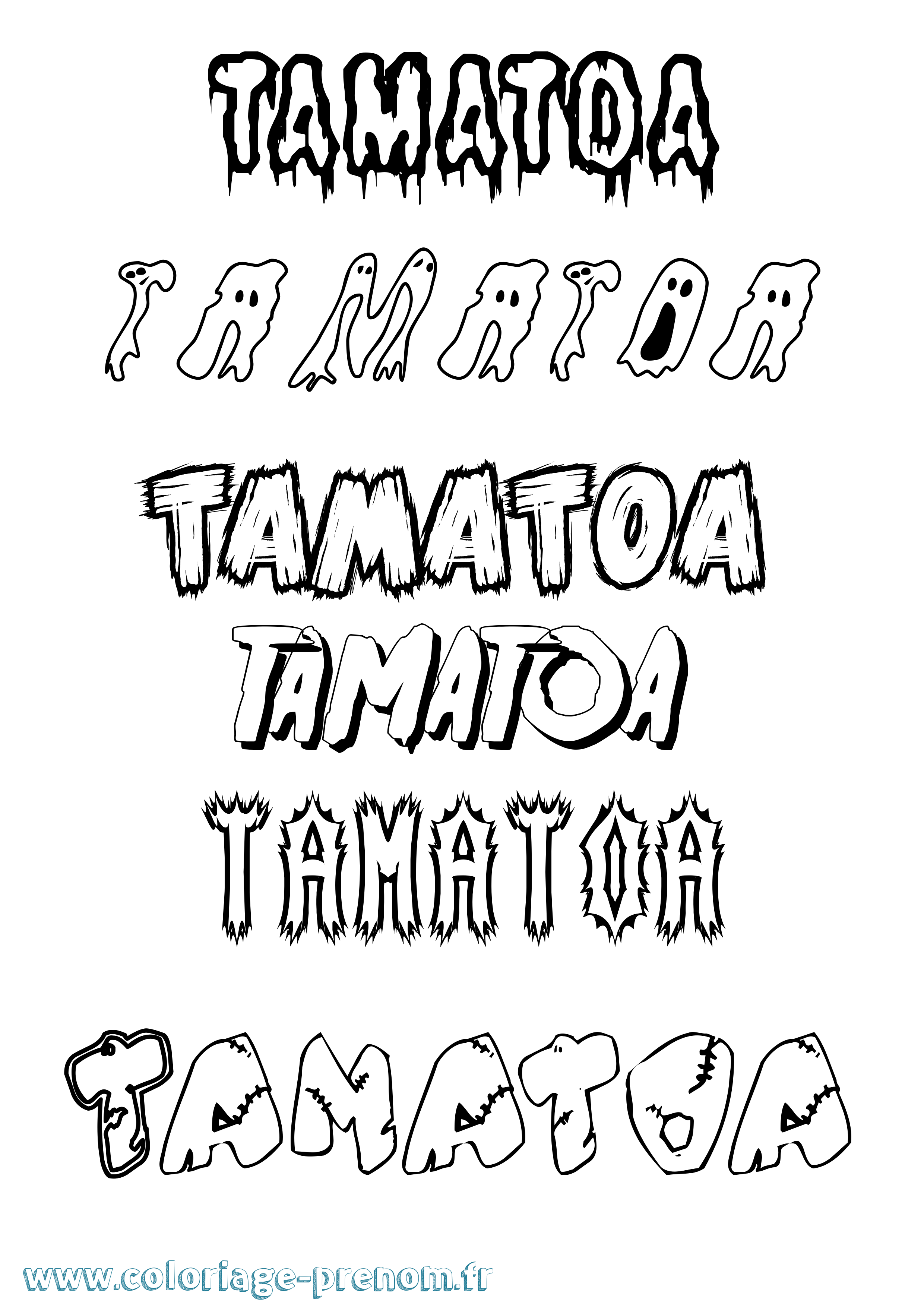 Coloriage Tamatoa Frisson Coloriage prénom Tamatoa Frisson