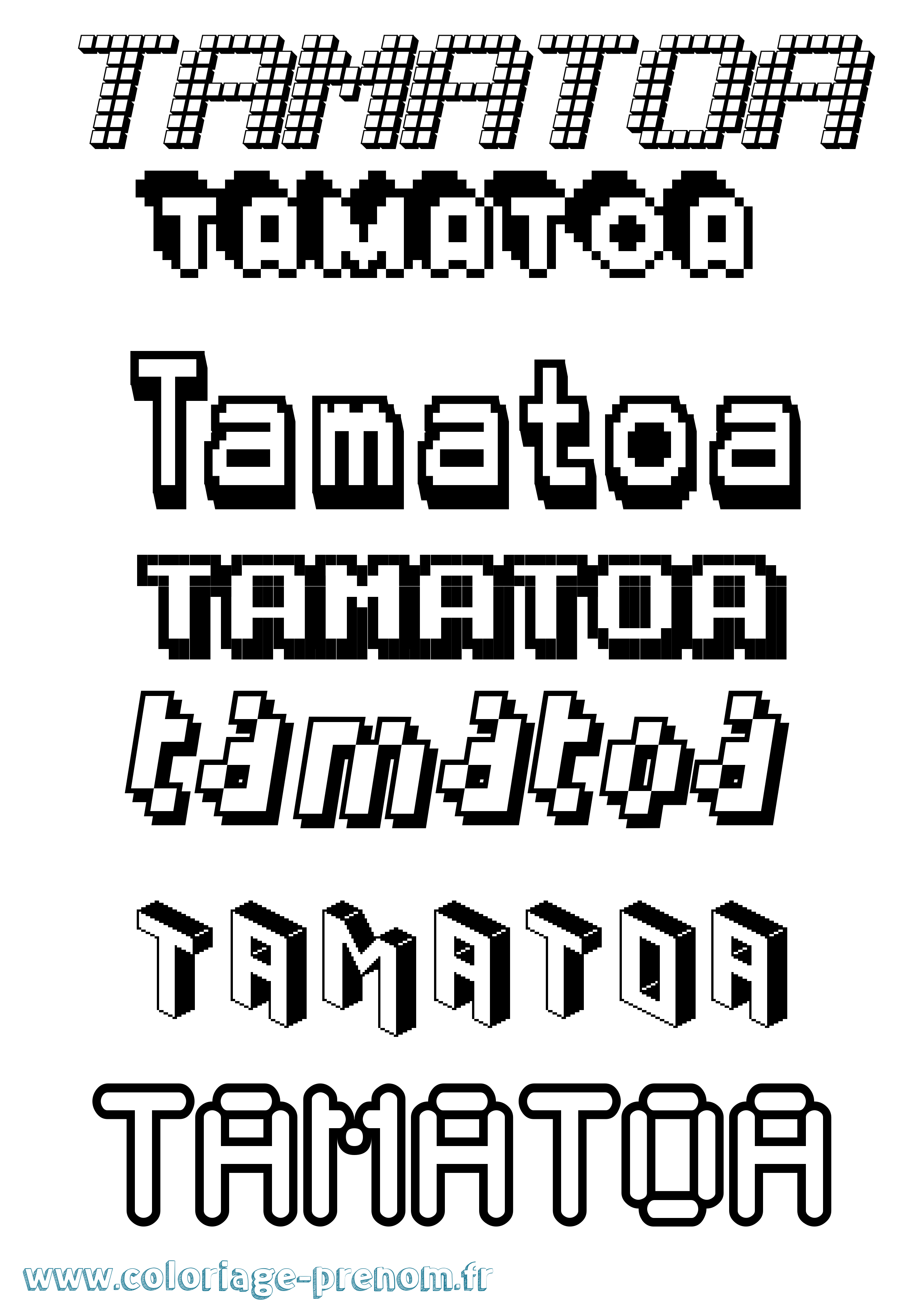 Coloriage Tamatoa Pixel Coloriage prénom Tamatoa Pixel