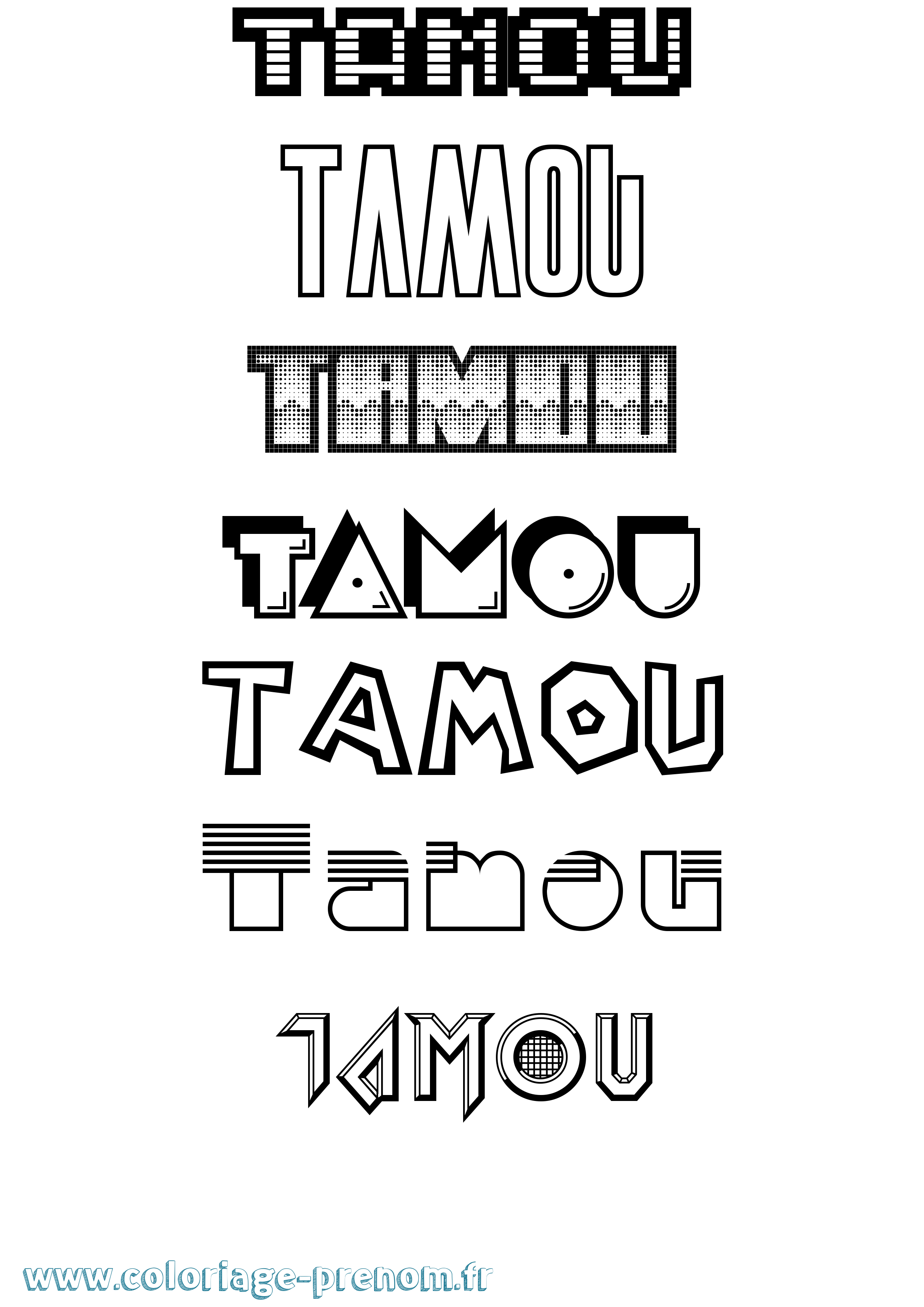 Coloriage Tamou Jeux Vidéos Coloriage prénom Tamou Jeux Vidéos