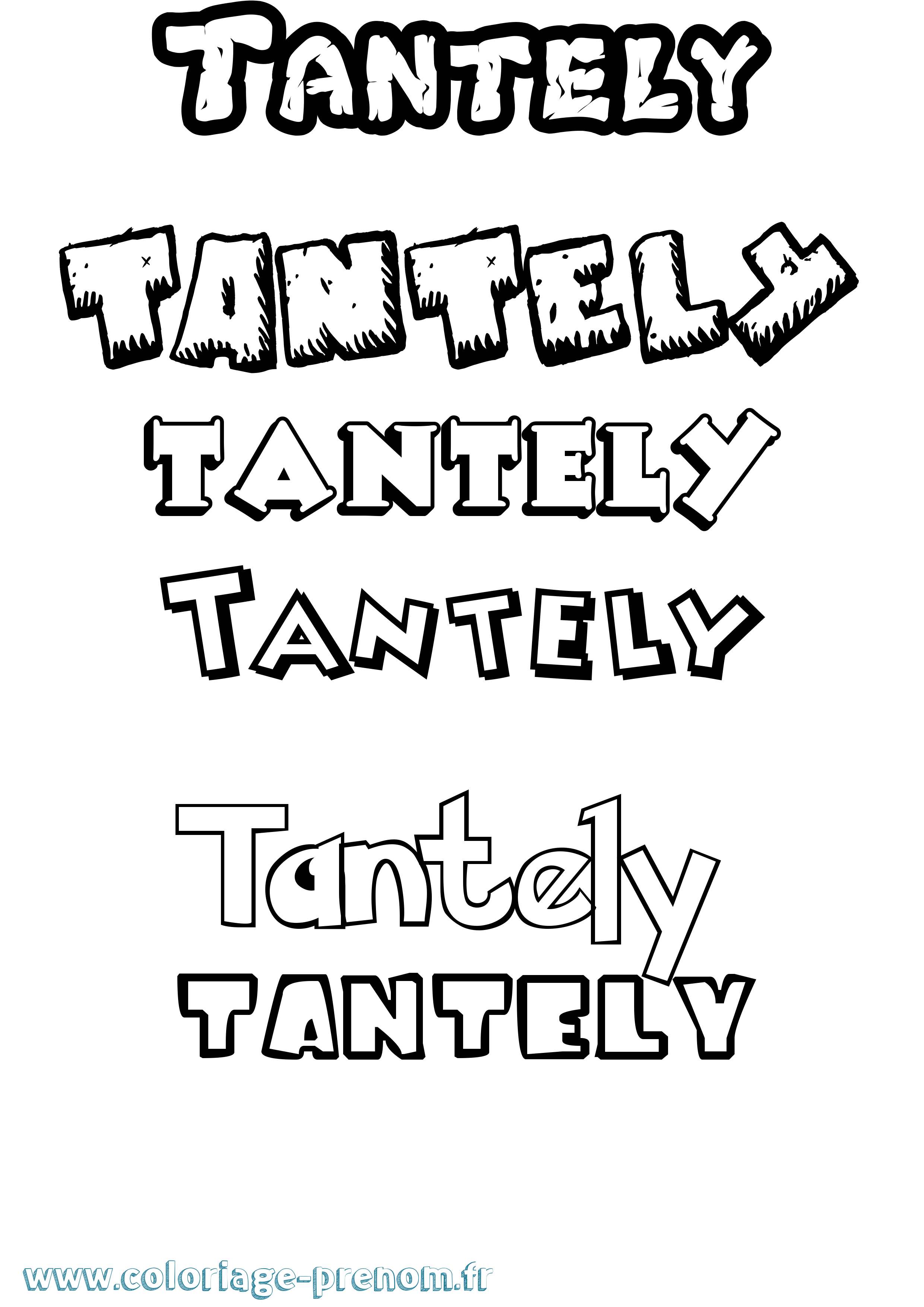 Coloriage Tantely Dessin Animé Coloriage prénom Tantely Dessin Animé