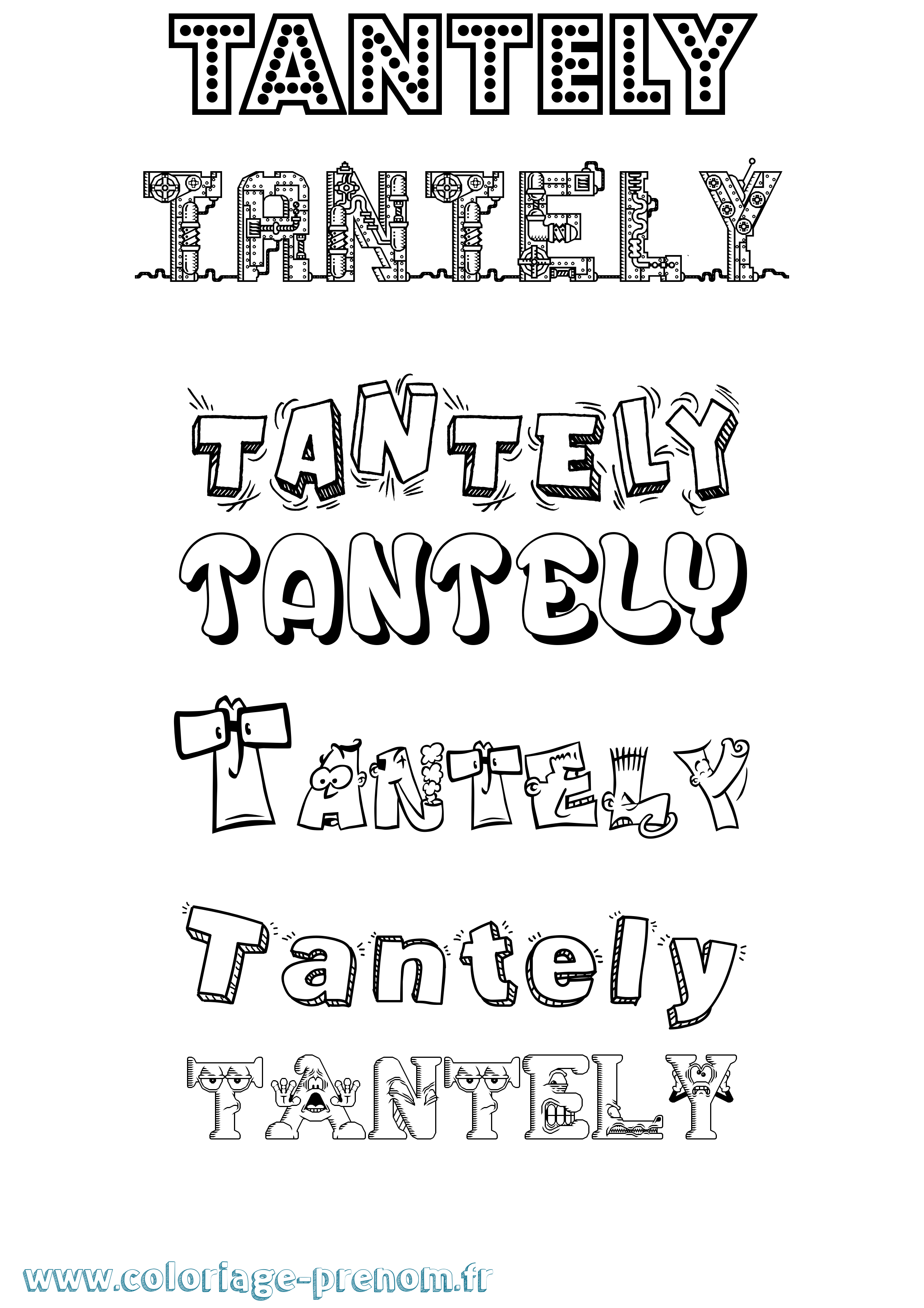 Coloriage Tantely Fun Coloriage prénom Tantely Fun