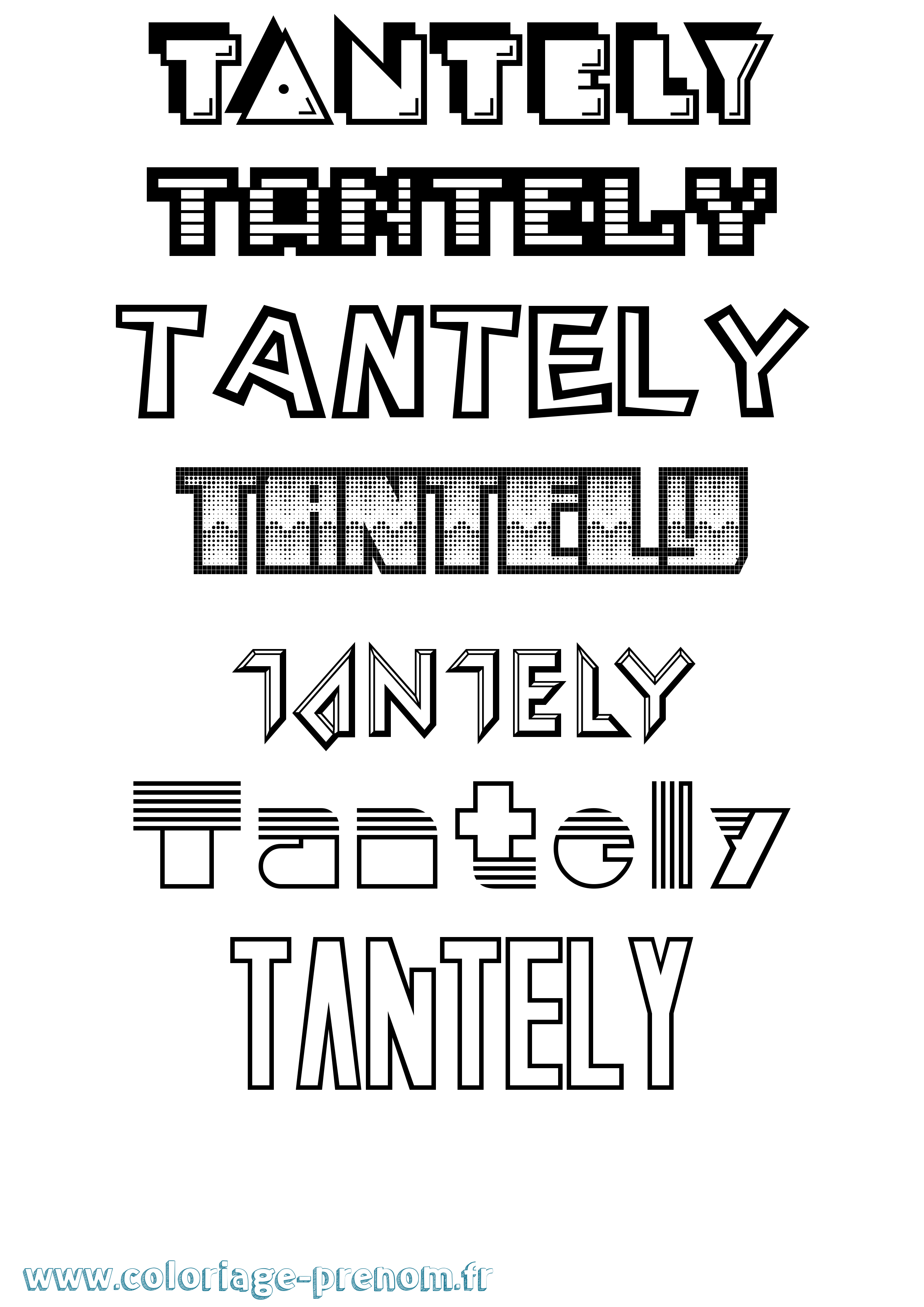 Coloriage Tantely Jeux Vidéos Coloriage prénom Tantely Jeux Vidéos