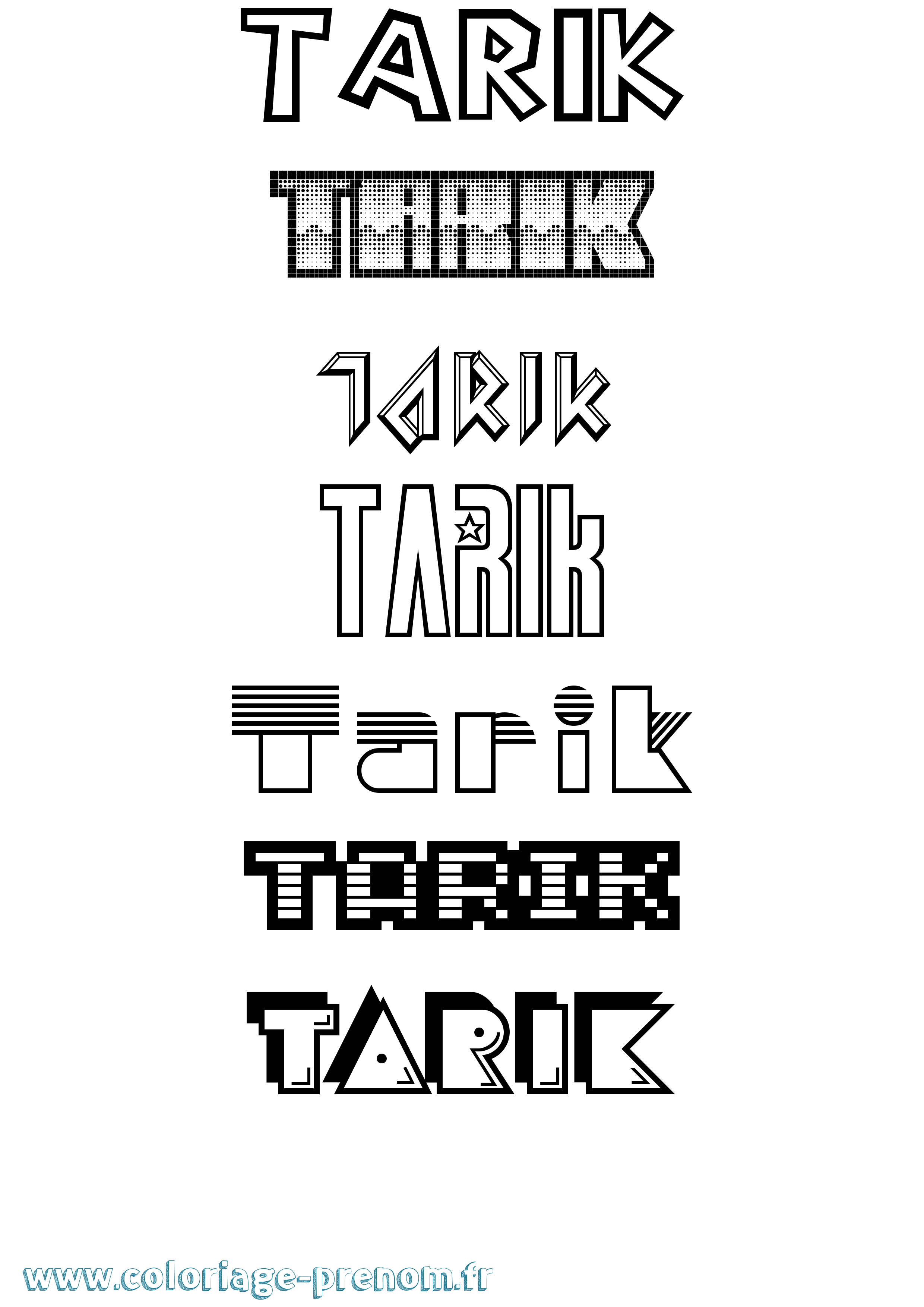Coloriage Tarik Jeux Vidéos Coloriage prénom Tarik Jeux Vidéos