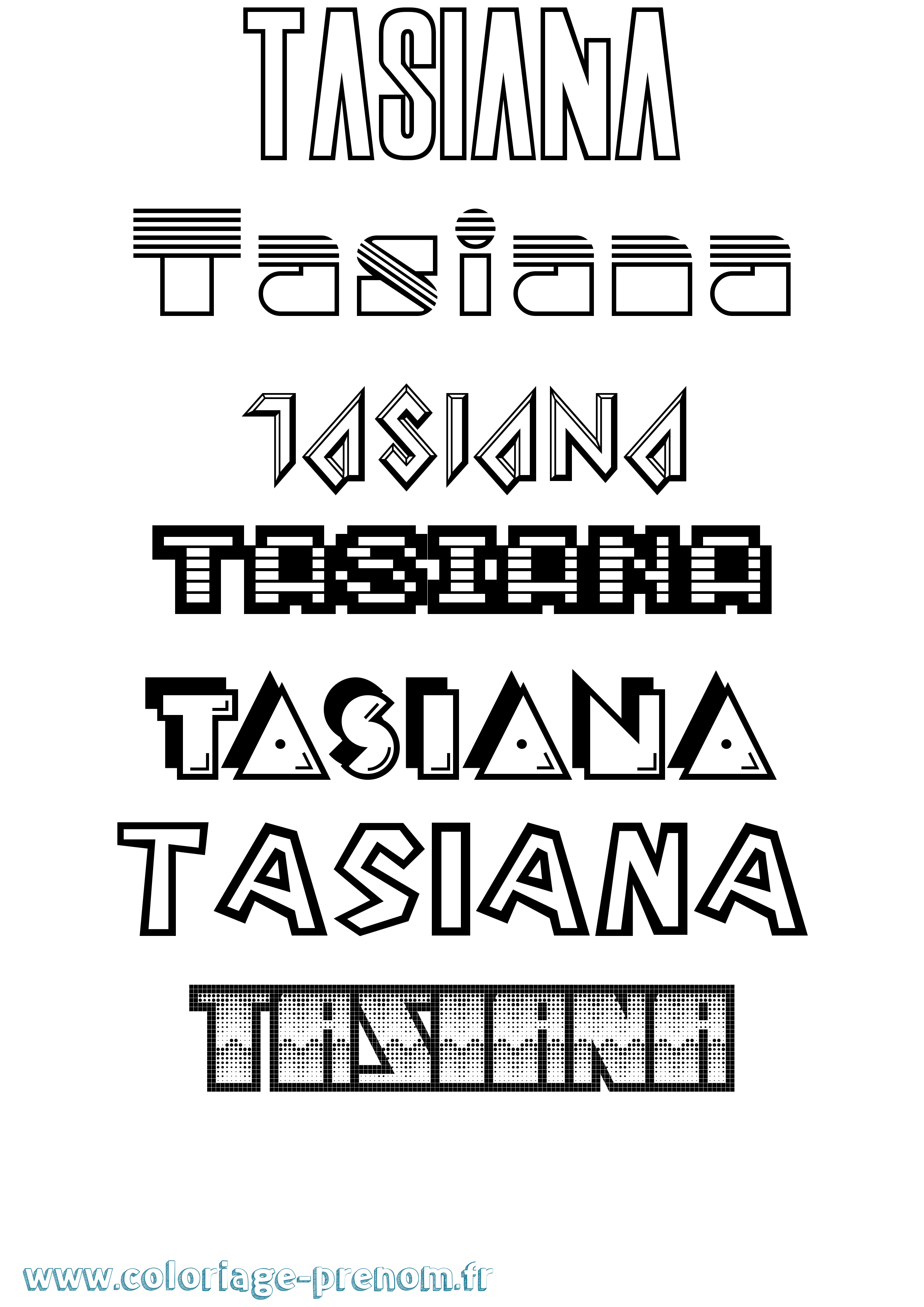 Coloriage Tasiana Jeux Vidéos Coloriage prénom Tasiana Jeux Vidéos