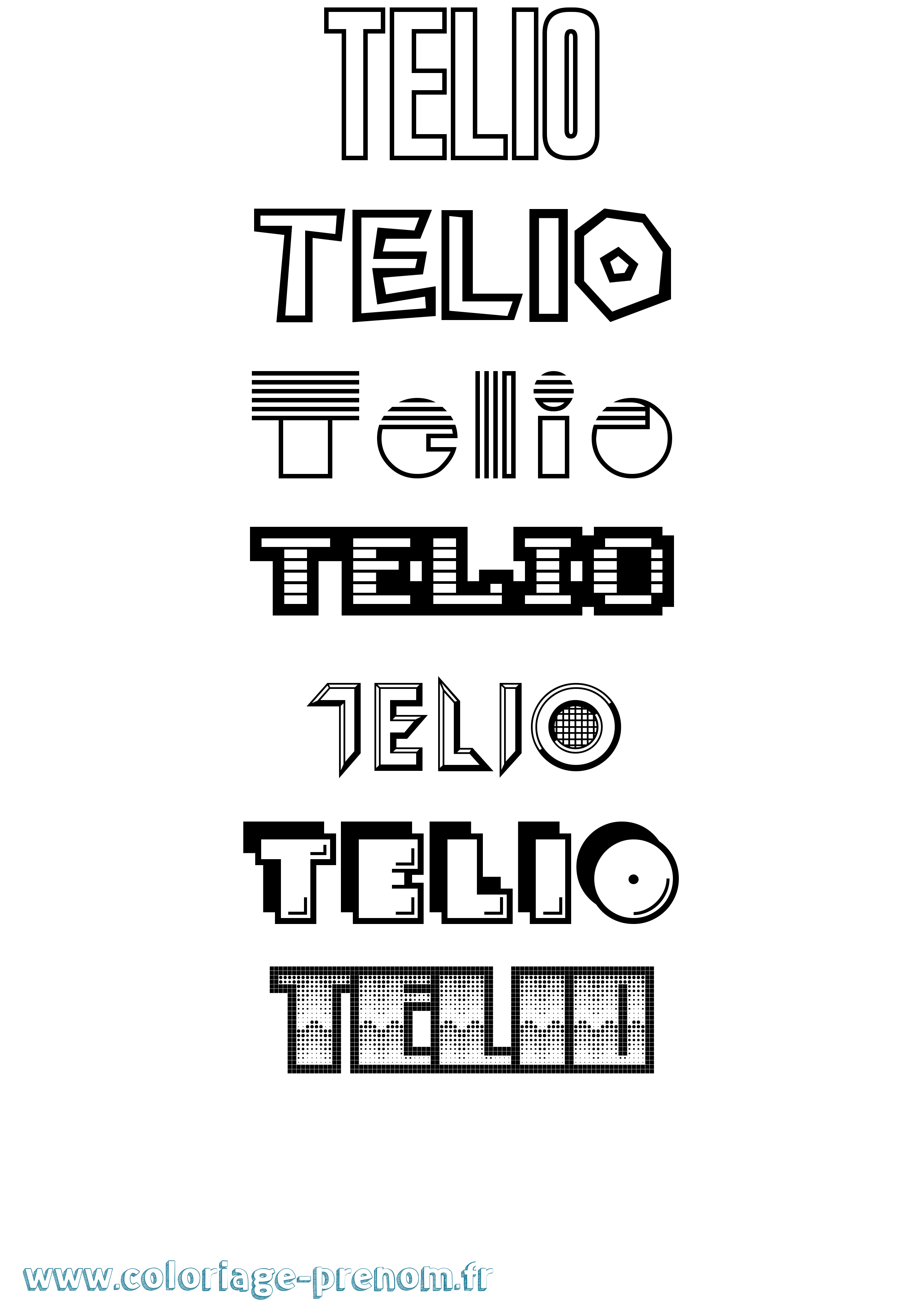 Coloriage Telio Jeux Vidéos Coloriage prénom Telio Jeux Vidéos