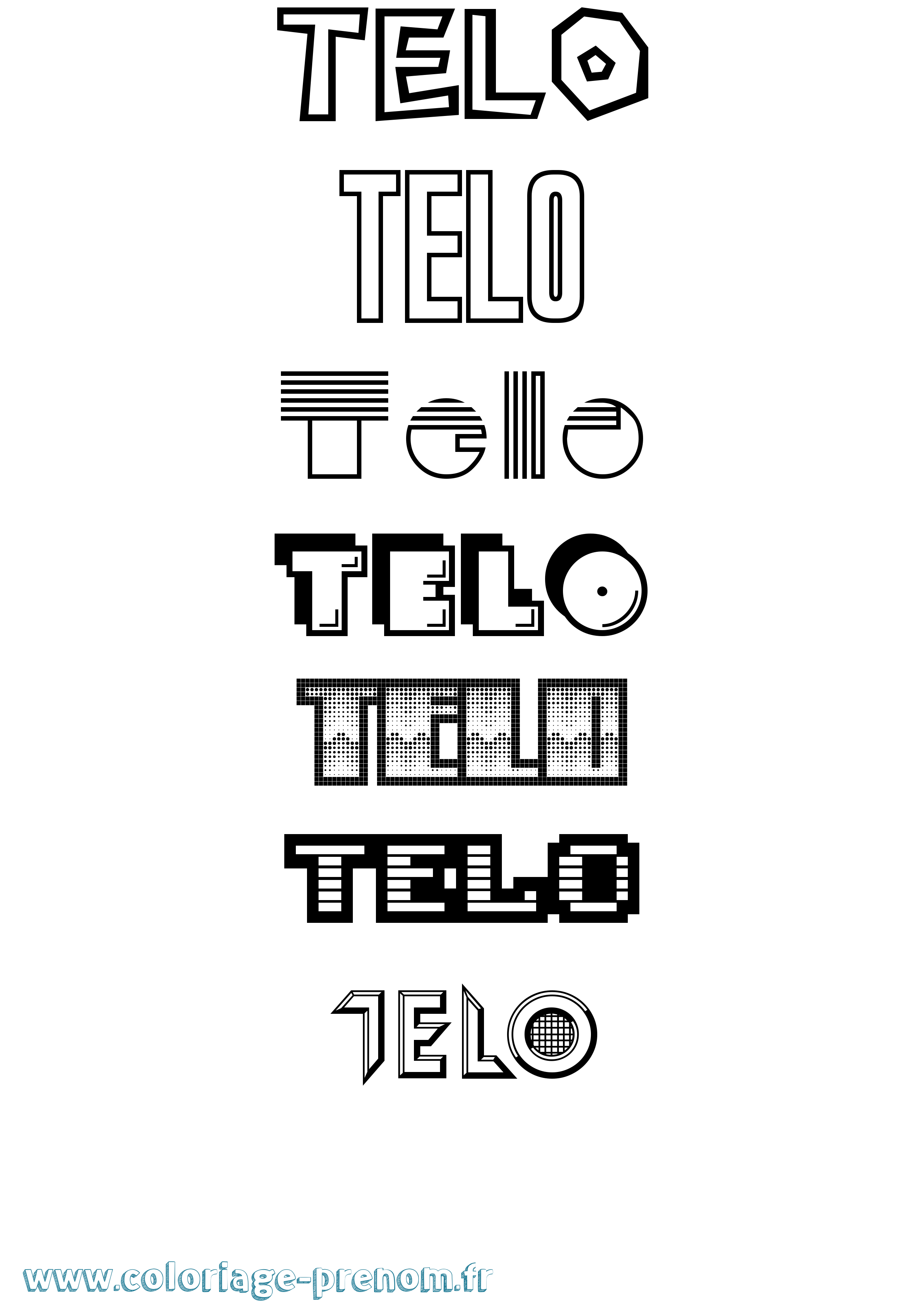 Coloriage Telo Jeux Vidéos Coloriage prénom Telo Jeux Vidéos