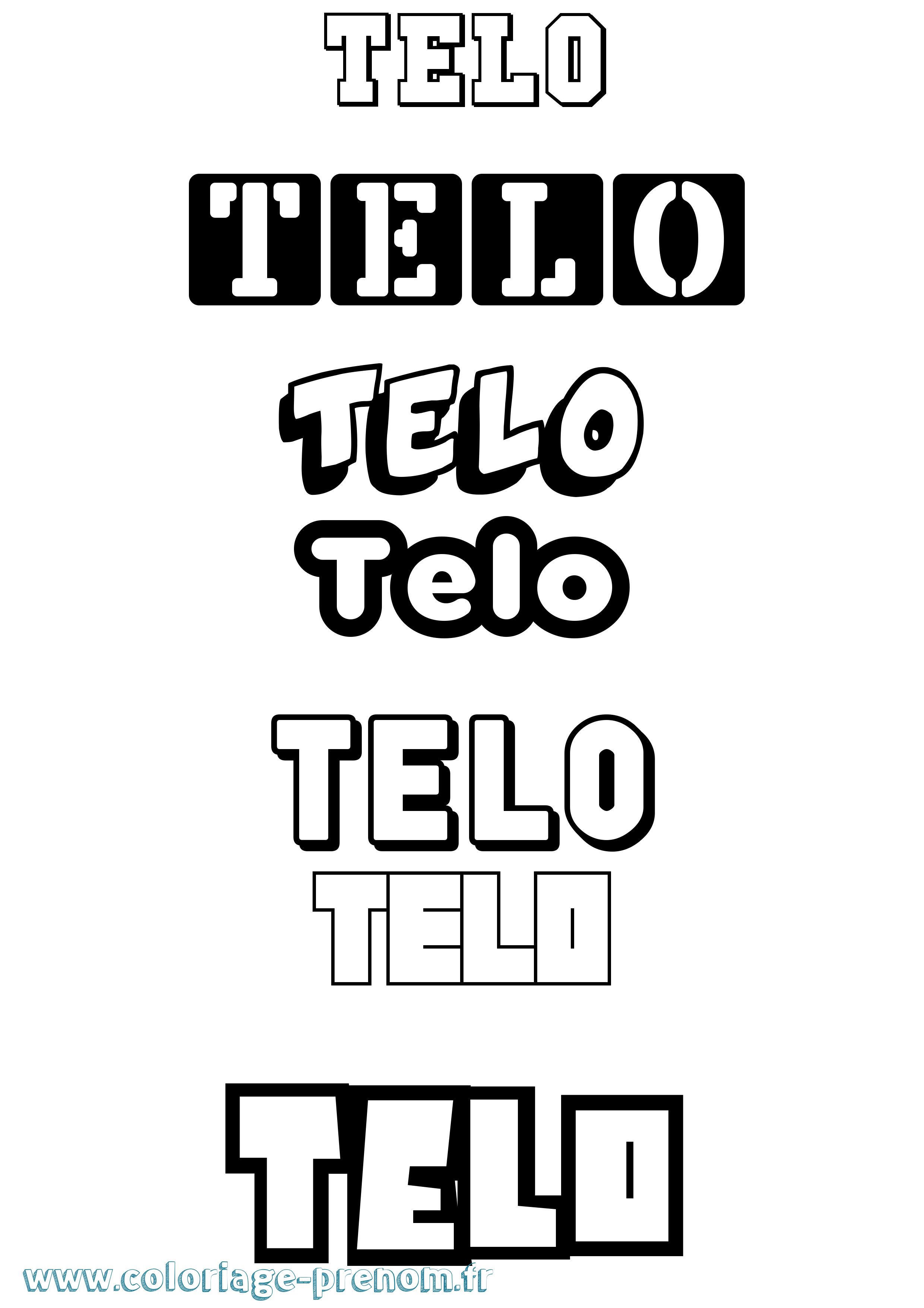 Coloriage Telo Simple Coloriage prénom Telo Simple