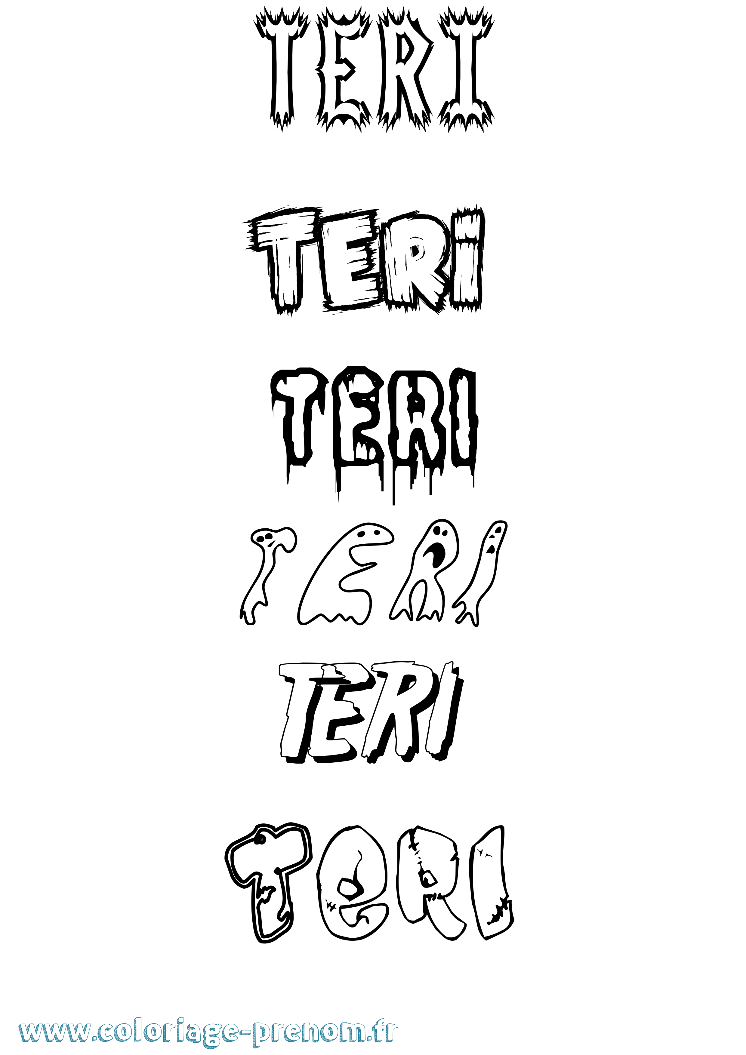 Coloriage Teri Frisson Coloriage prénom Teri Frisson