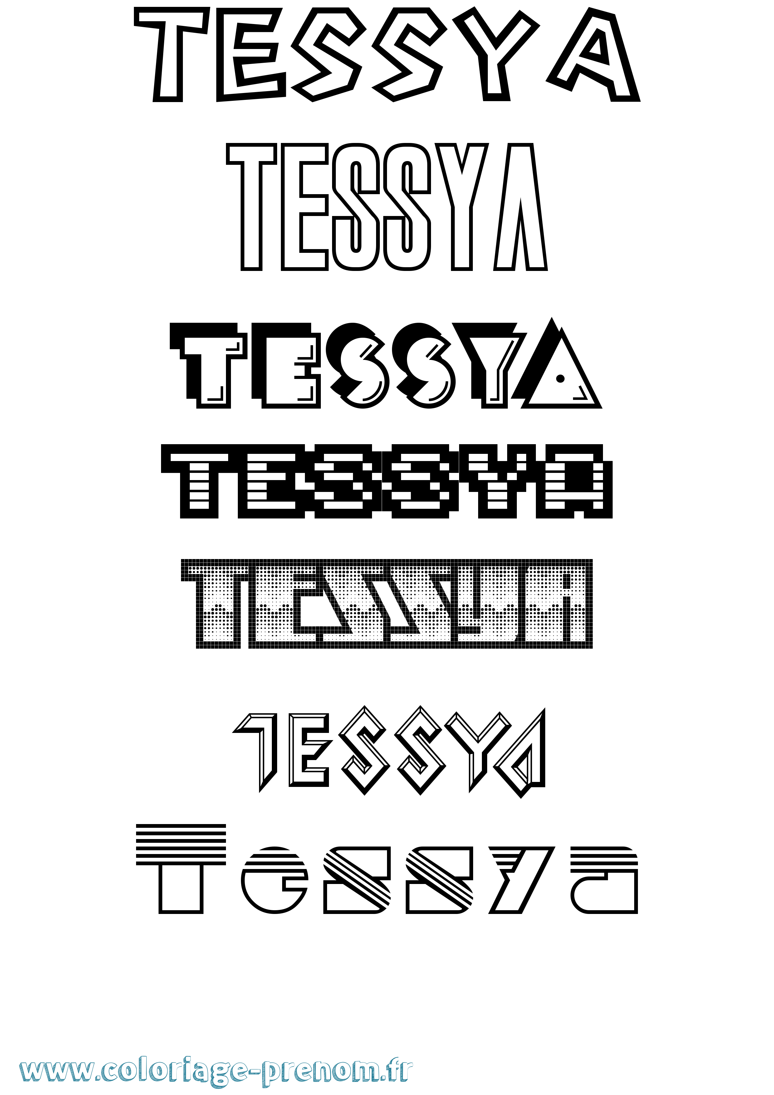 Coloriage Tessya Jeux Vidéos Coloriage prénom Tessya Jeux Vidéos