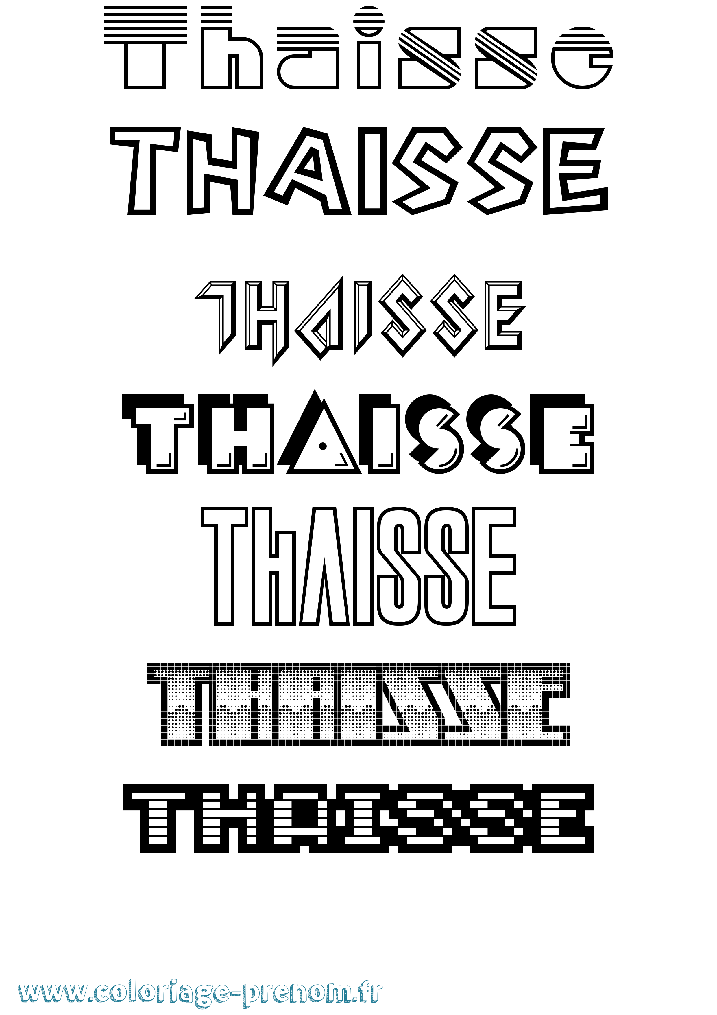 Coloriage Thaisse Jeux Vidéos Coloriage prénom Thaisse Jeux Vidéos