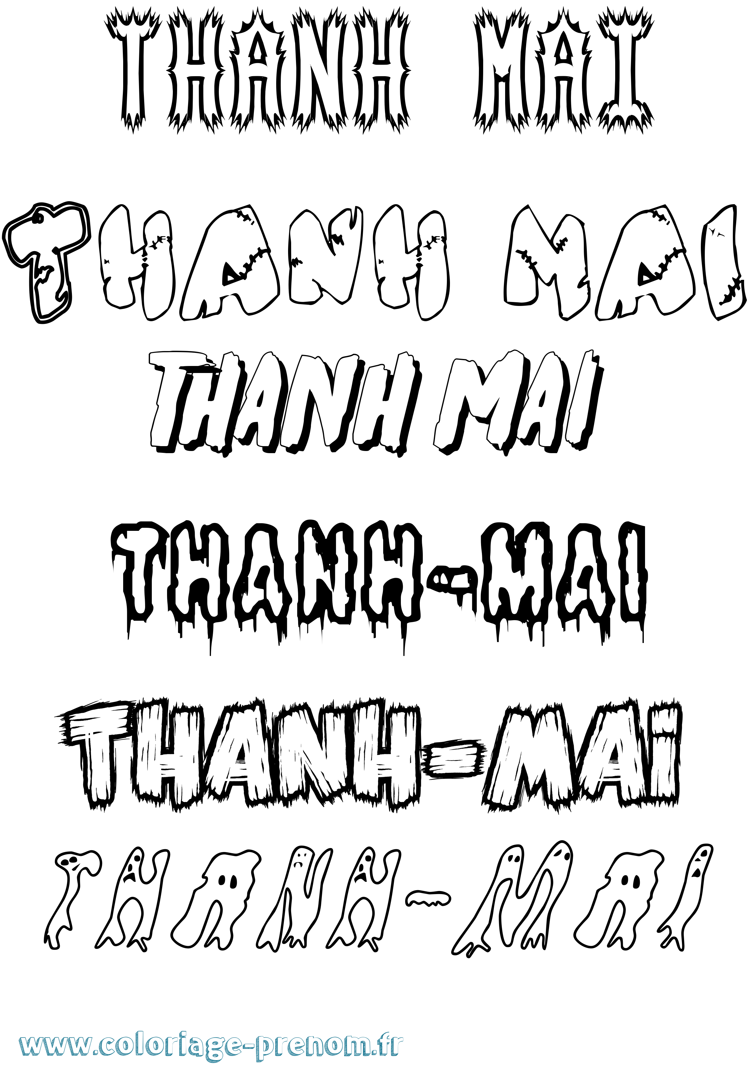 Coloriage Thanh-Mai Frisson Coloriage prénom Thanh-Mai Frisson