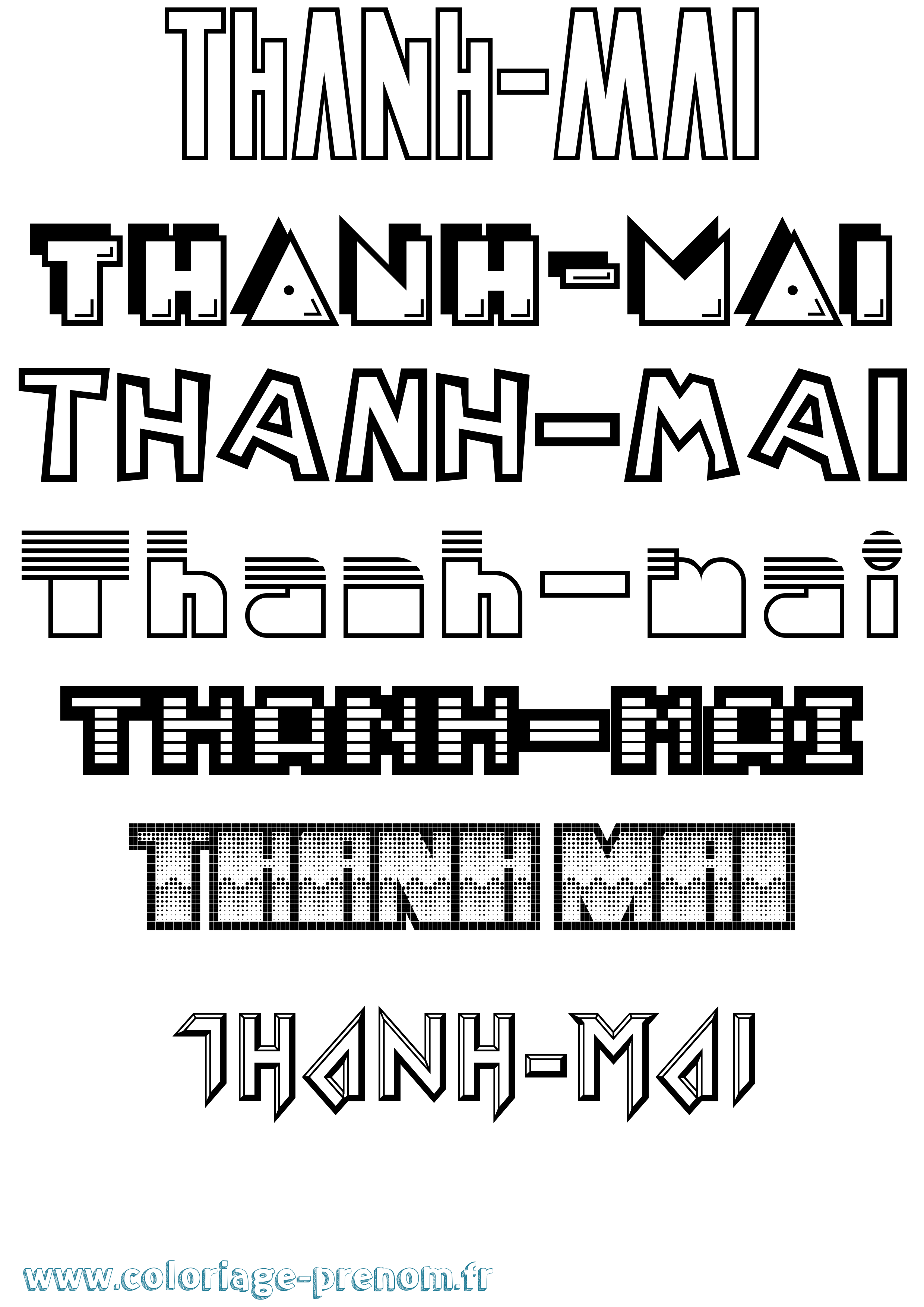 Coloriage Thanh-Mai Jeux Vidéos Coloriage prénom Thanh-Mai Jeux Vidéos