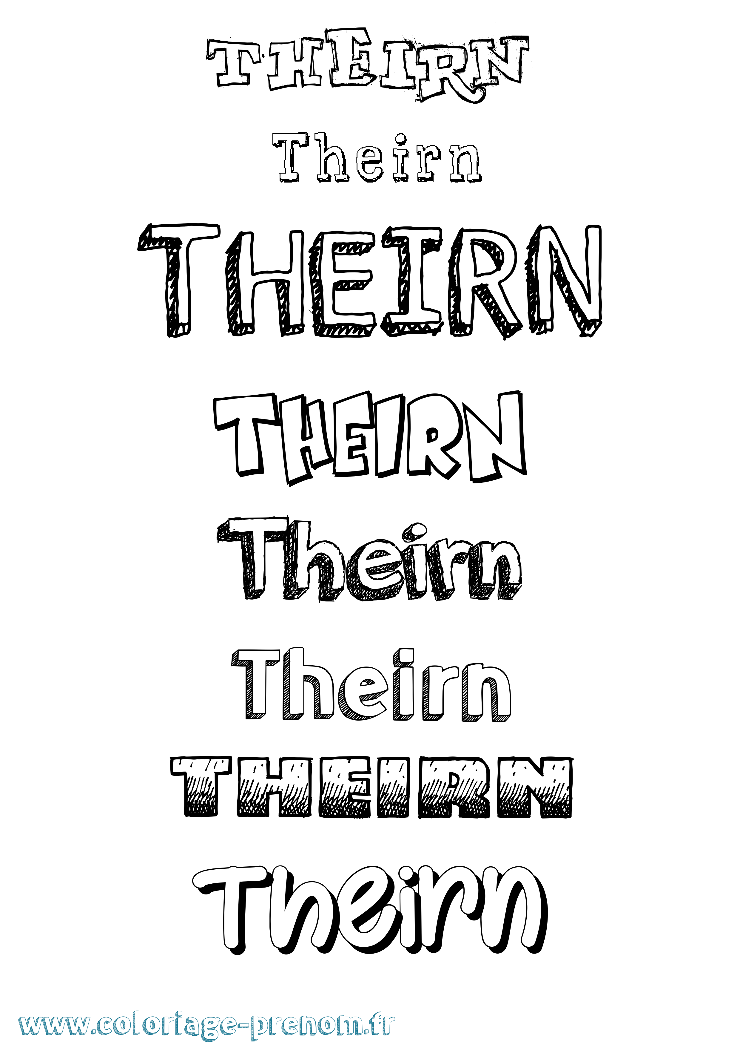Coloriage Theirn Dessiné Coloriage prénom Theirn Dessiné