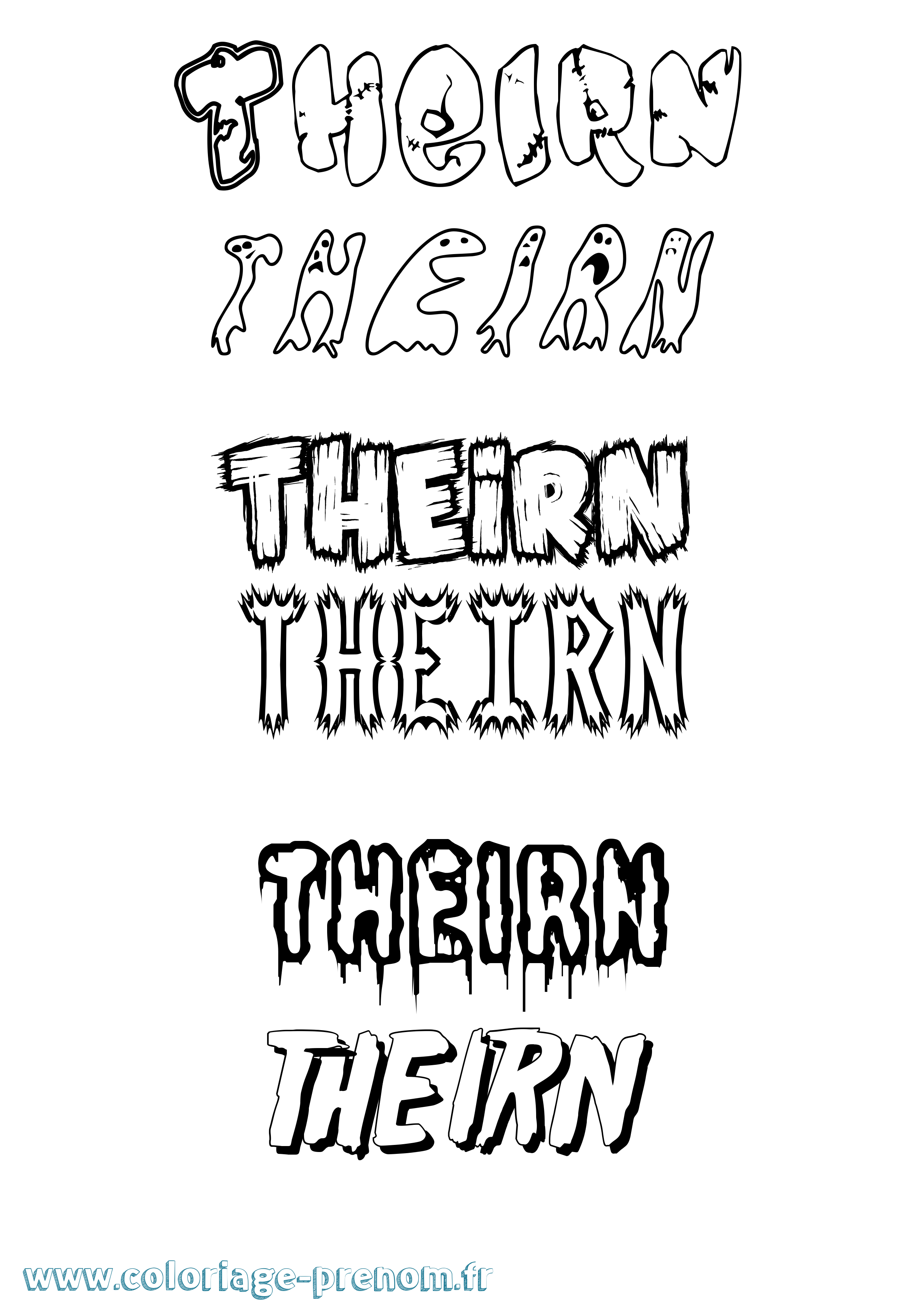Coloriage Theirn Frisson Coloriage prénom Theirn Frisson