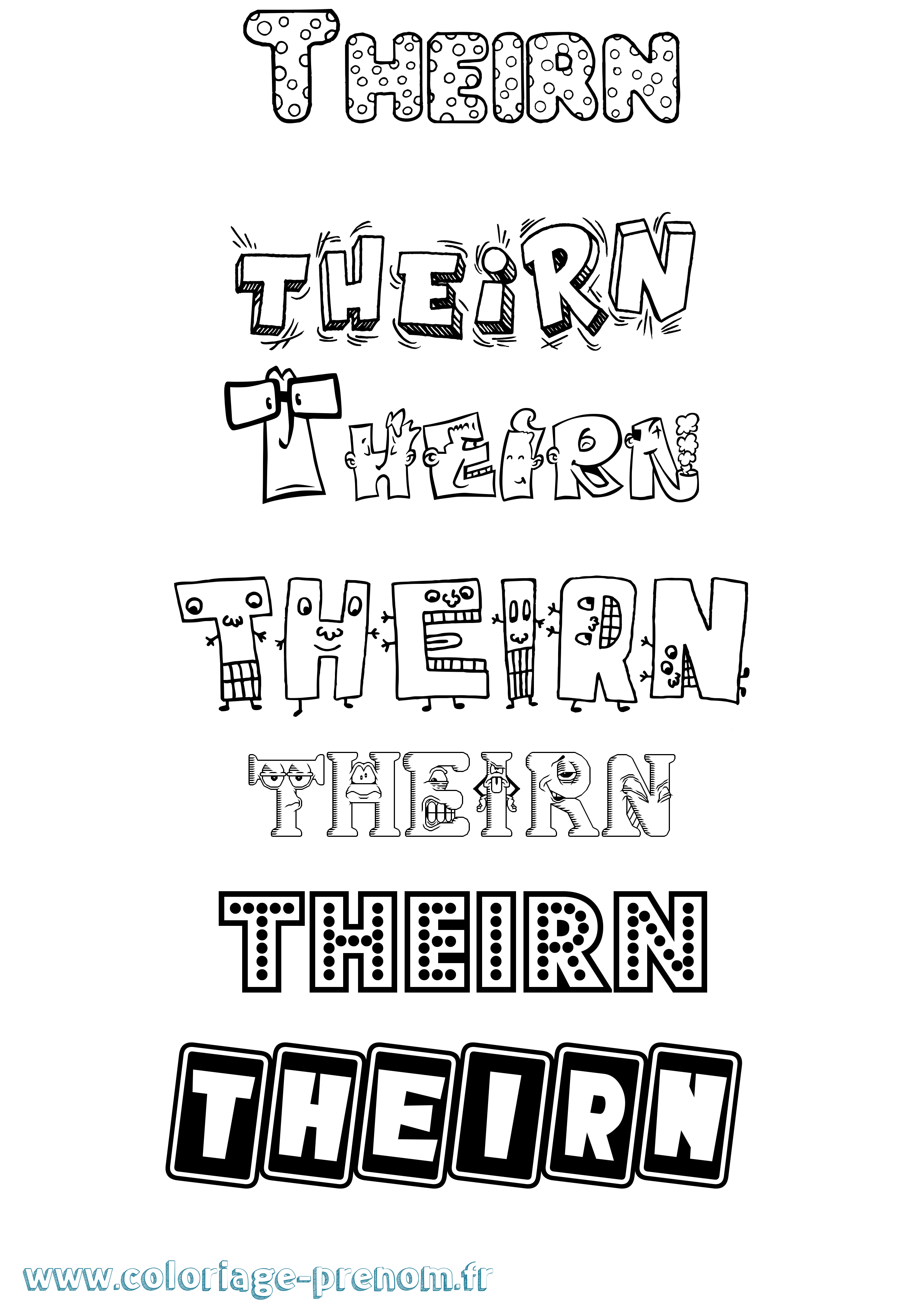 Coloriage Theirn Fun Coloriage prénom Theirn Fun