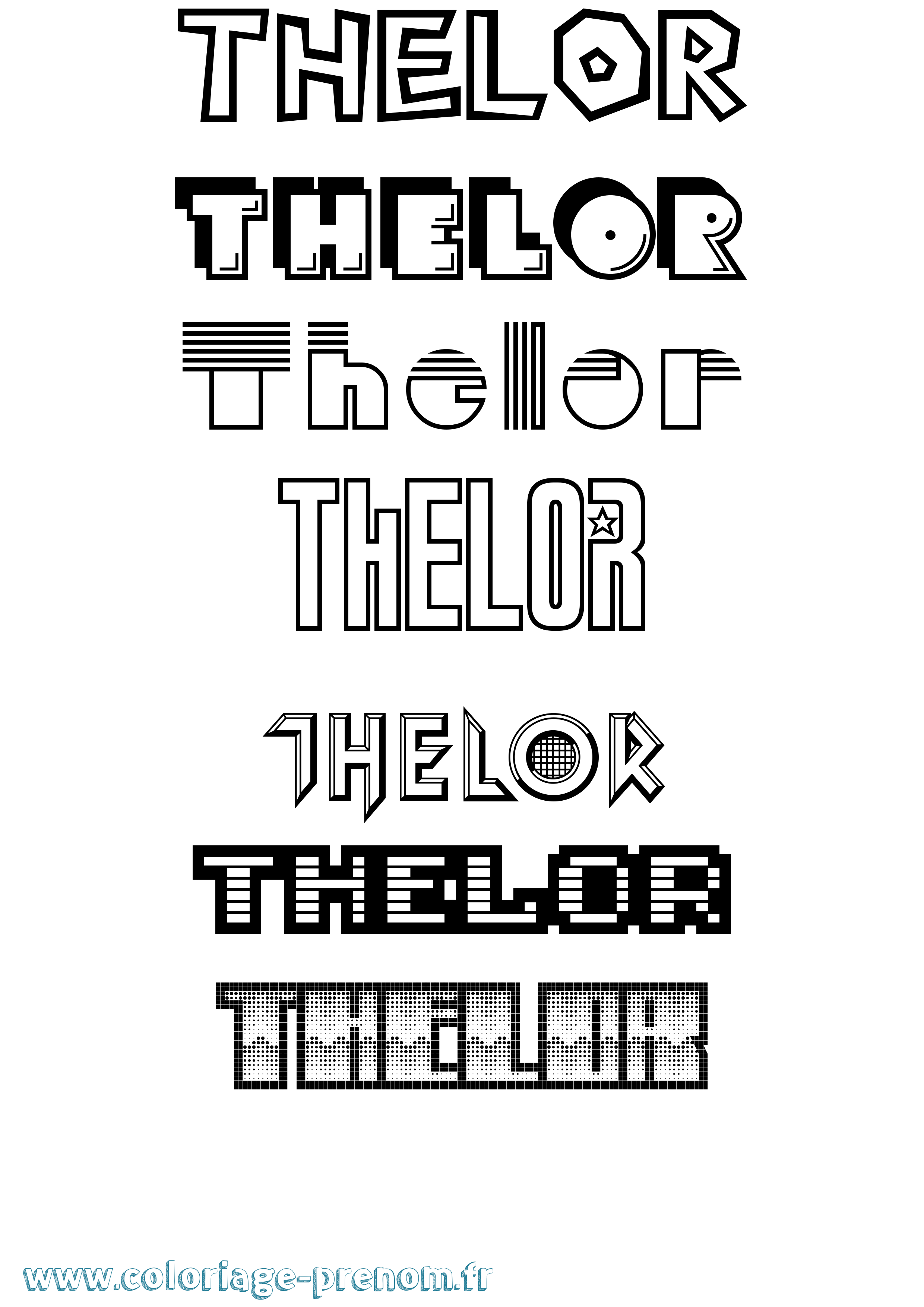 Coloriage Thelor Jeux Vidéos Coloriage prénom Thelor Jeux Vidéos