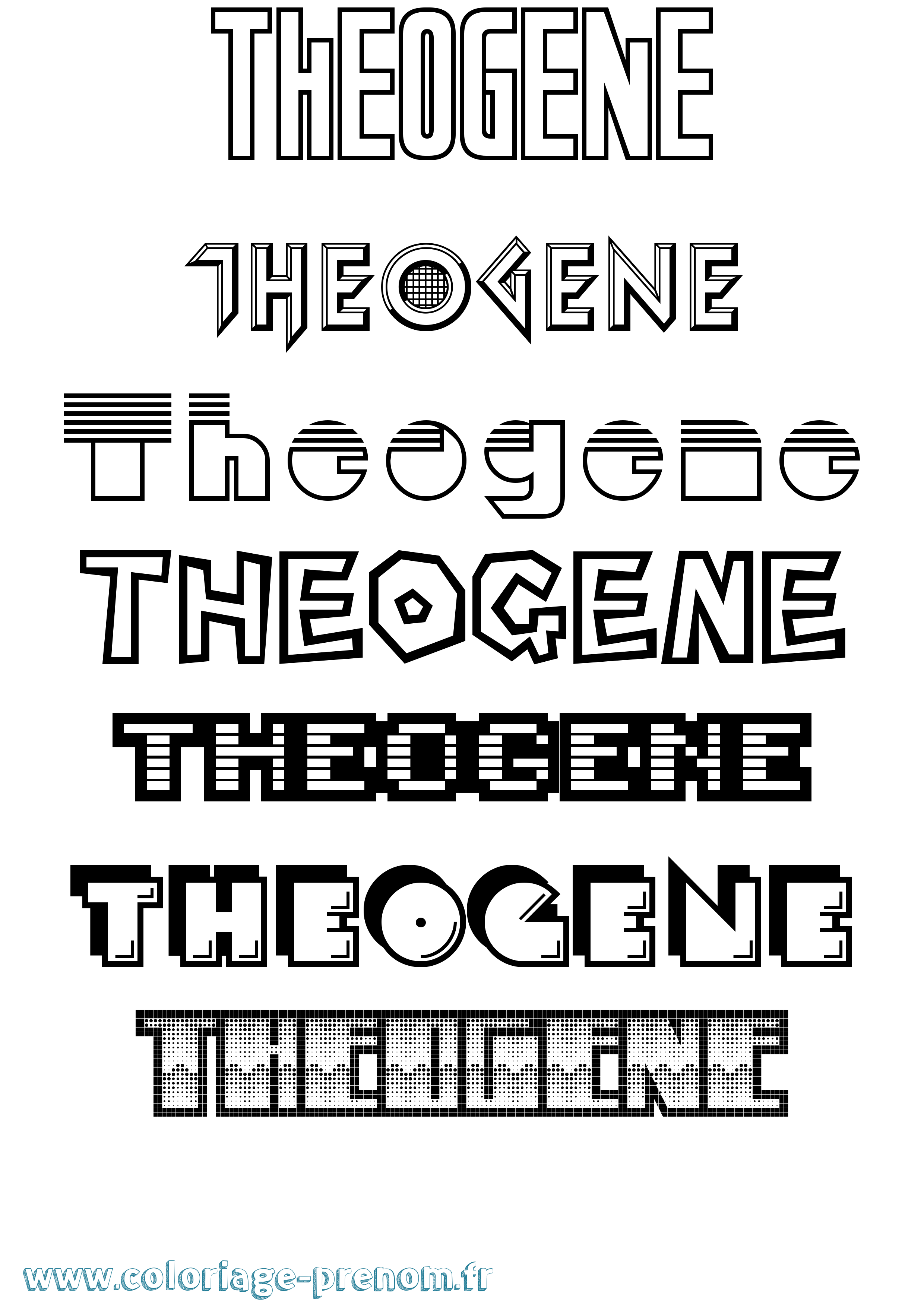 Coloriage Theogene Jeux Vidéos Coloriage prénom Theogene Jeux Vidéos