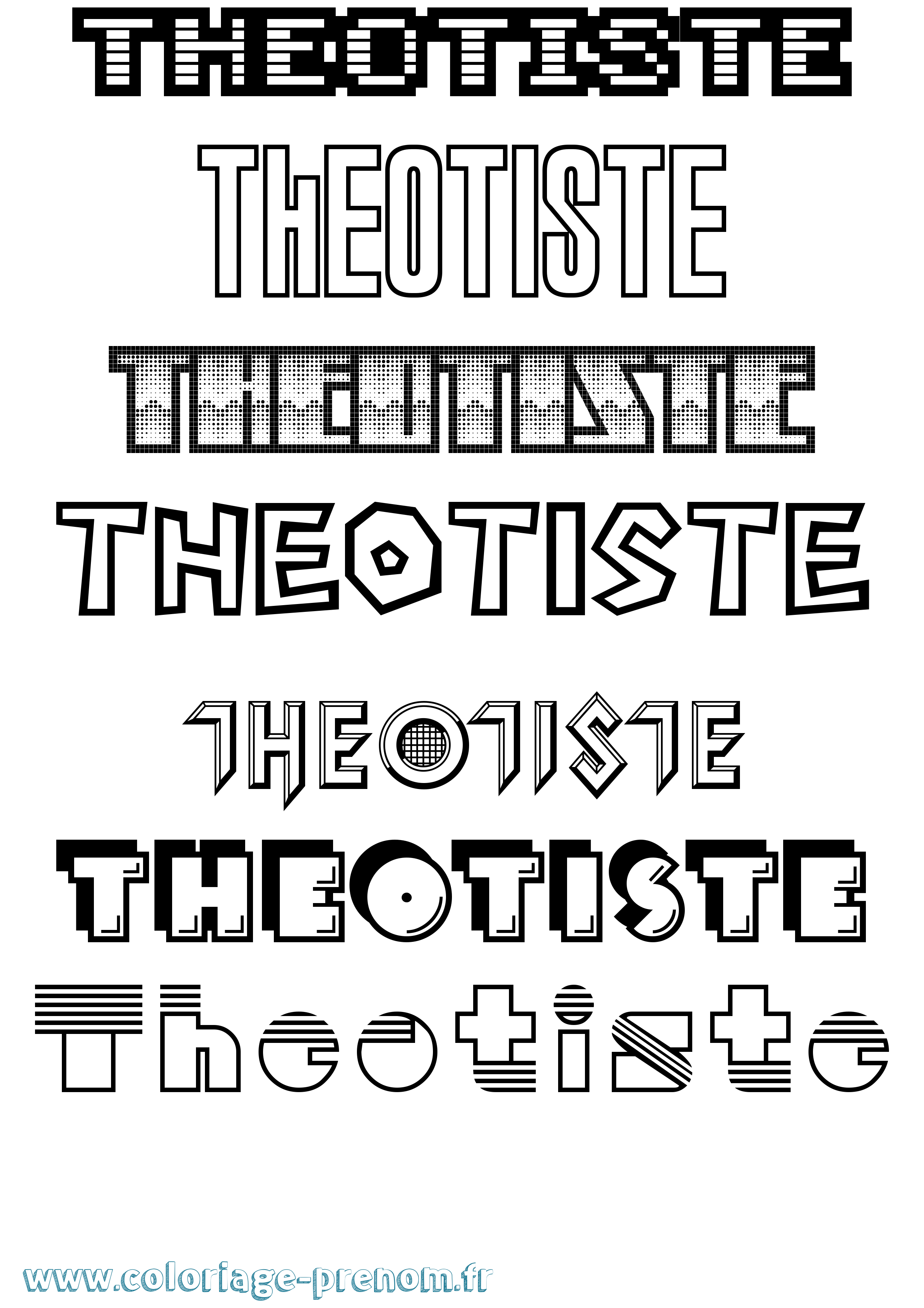 Coloriage Theotiste Jeux Vidéos Coloriage prénom Theotiste Jeux Vidéos