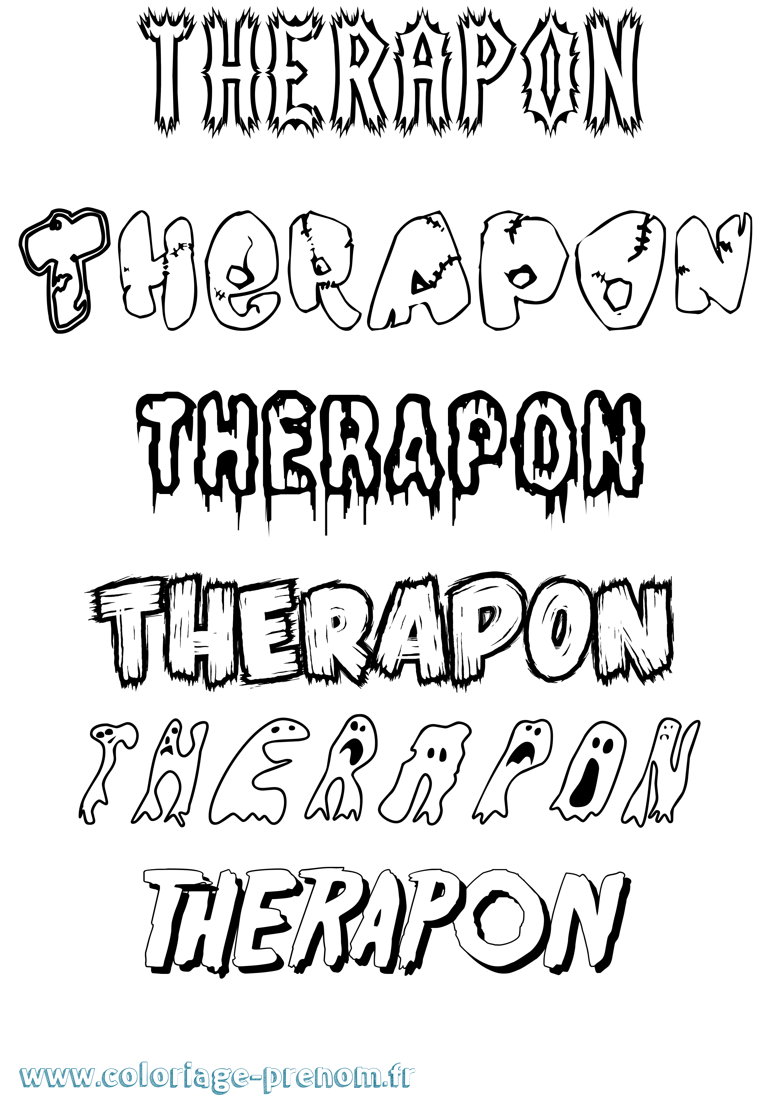 Coloriage Therapon Frisson Coloriage prénom Therapon Frisson