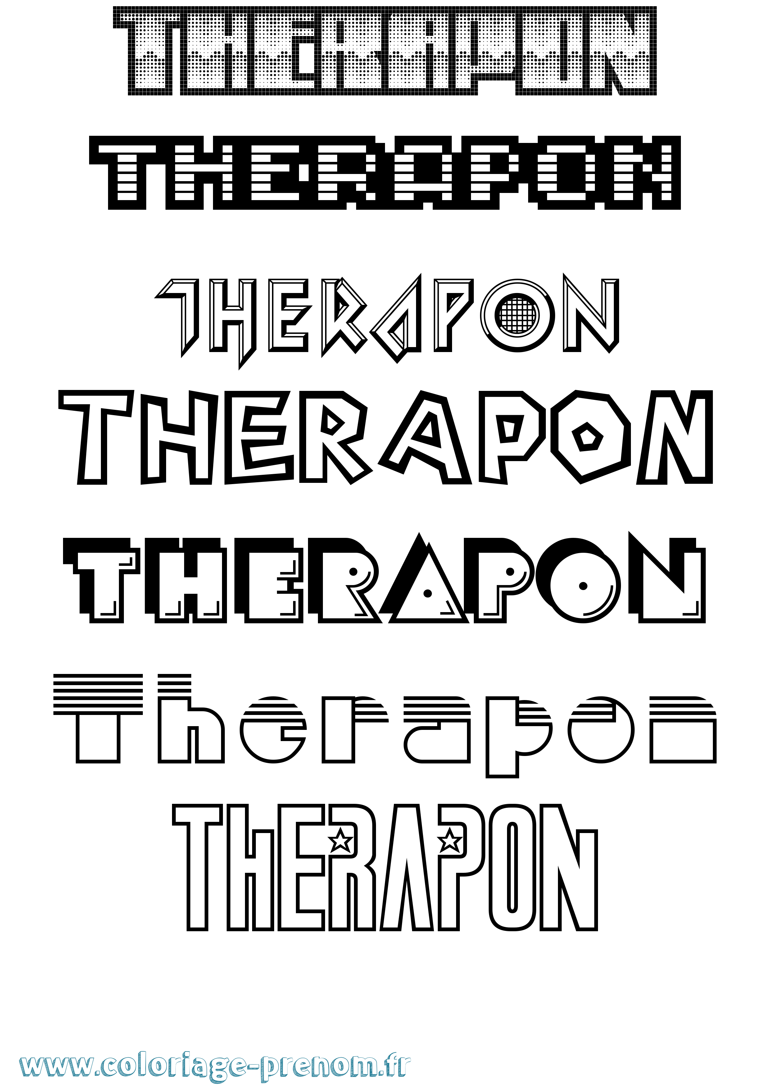 Coloriage Therapon Jeux Vidéos Coloriage prénom Therapon Jeux Vidéos