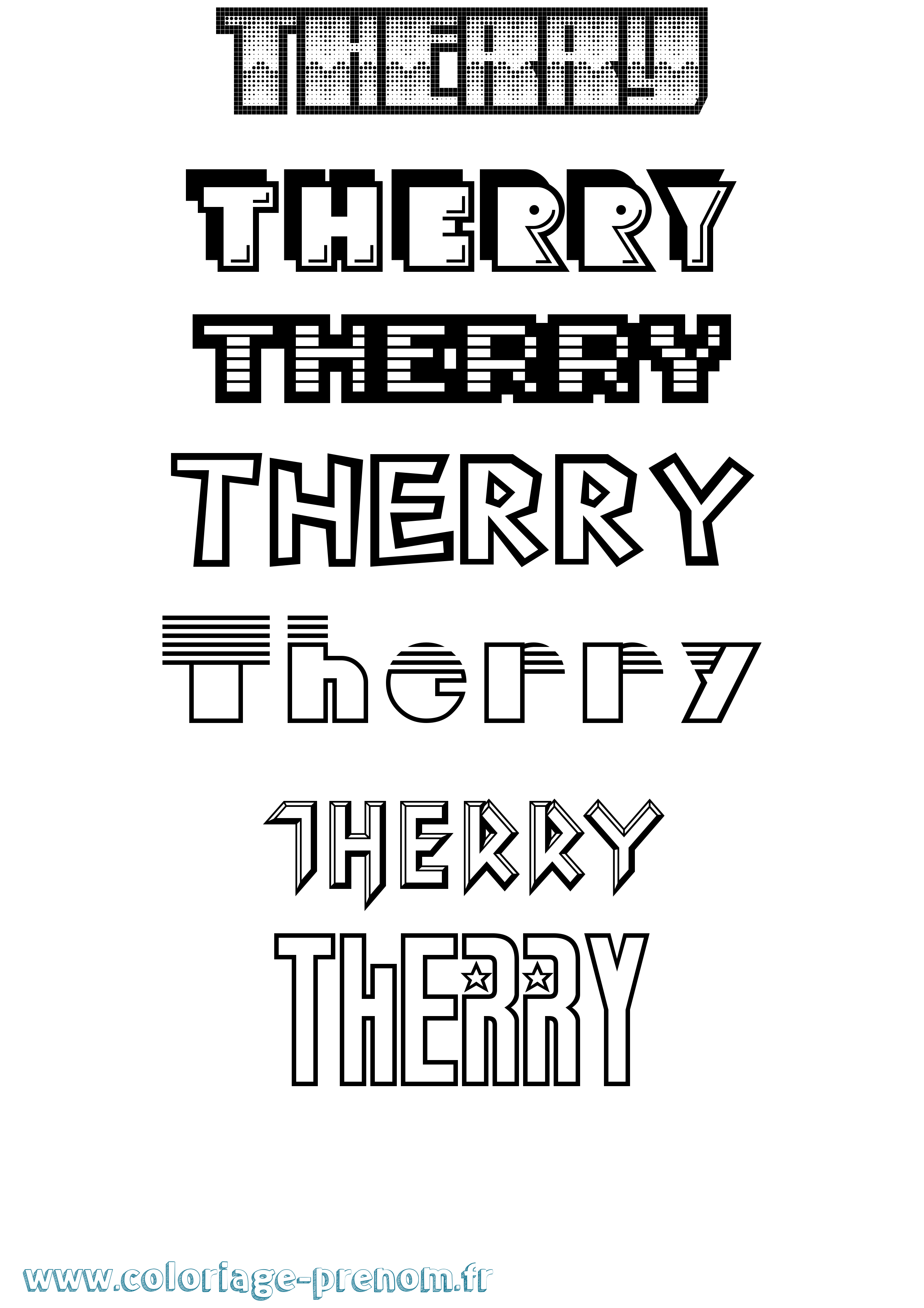 Coloriage Therry Jeux Vidéos Coloriage prénom Therry Jeux Vidéos