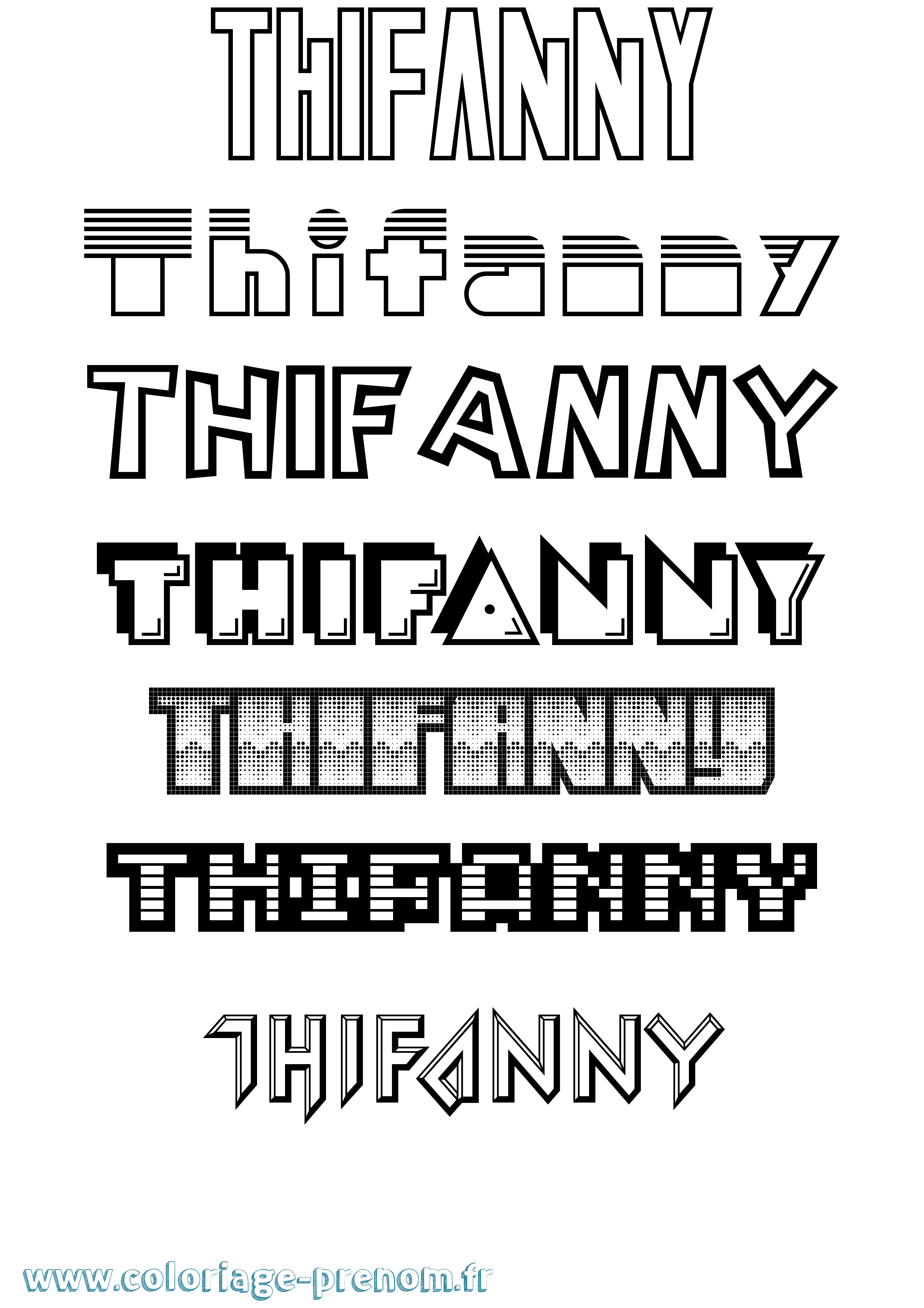 Coloriage Thifanny Jeux Vidéos Coloriage prénom Thifanny Jeux Vidéos