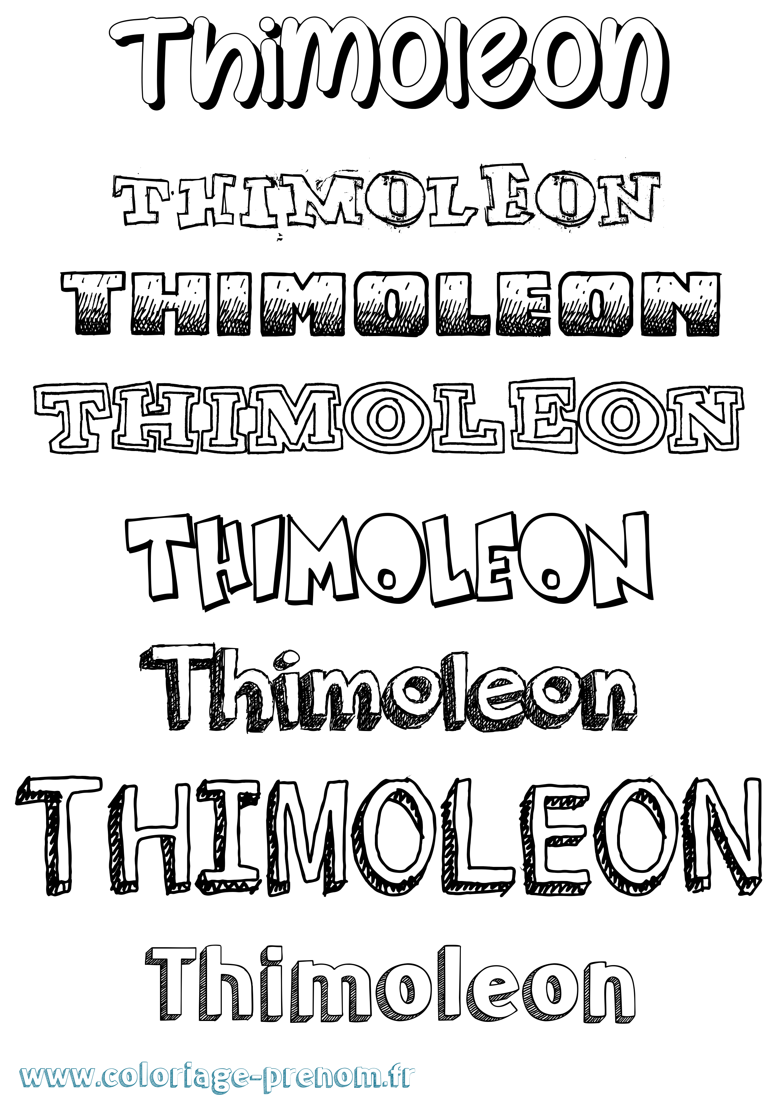 Coloriage Thimoleon Dessiné Coloriage prénom Thimoleon Dessiné