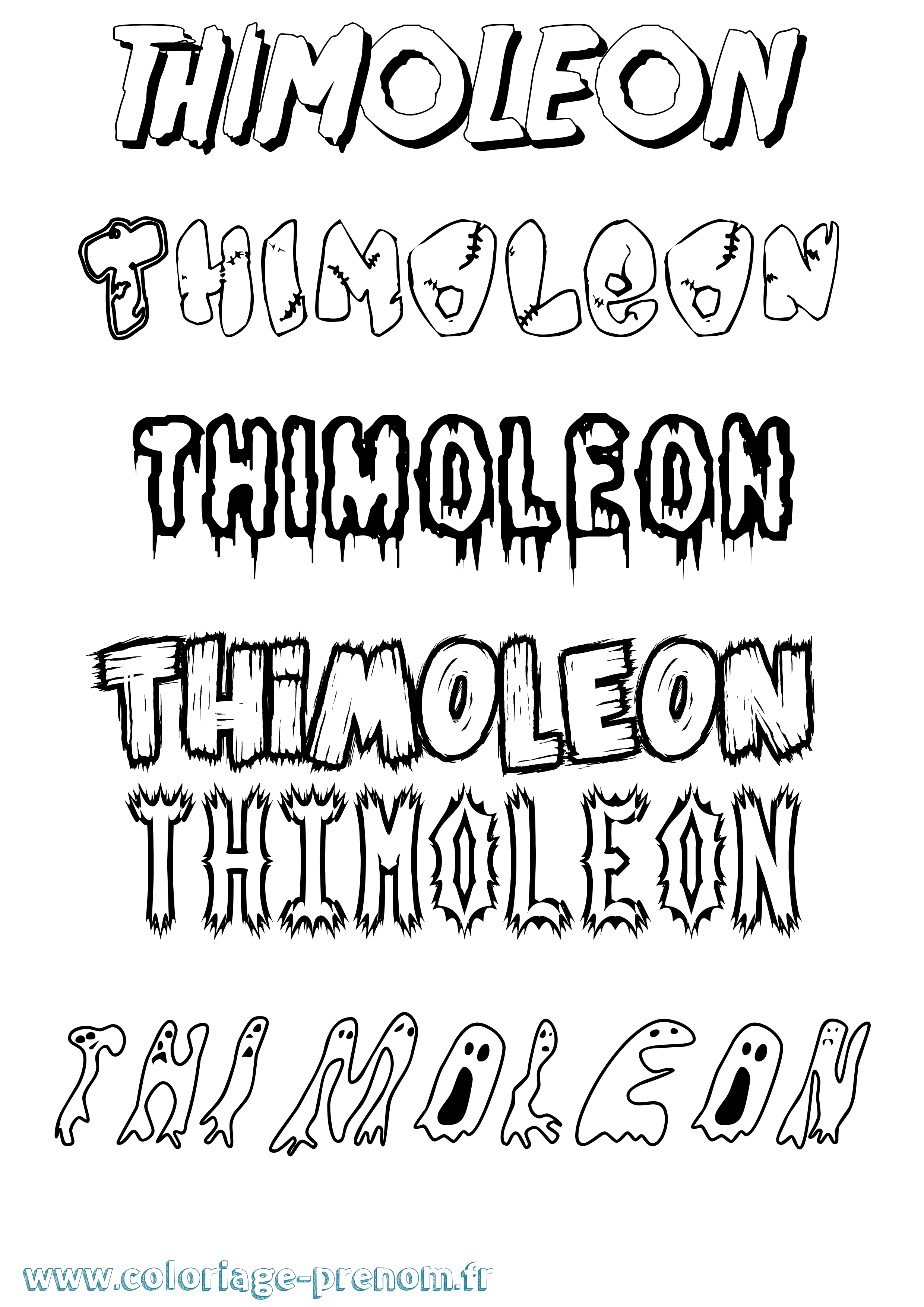 Coloriage Thimoleon Frisson Coloriage prénom Thimoleon Frisson