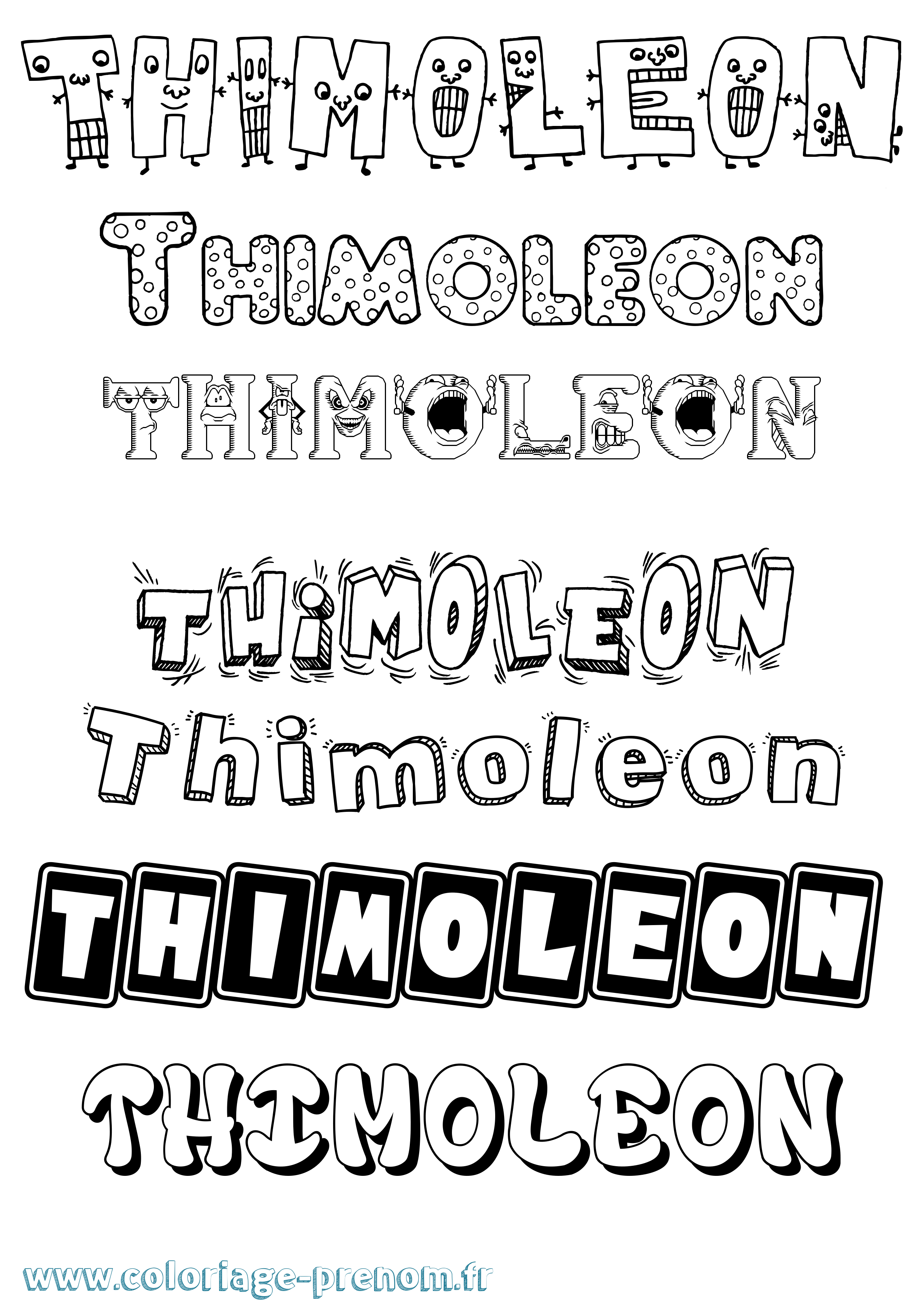 Coloriage Thimoleon Fun Coloriage prénom Thimoleon Fun