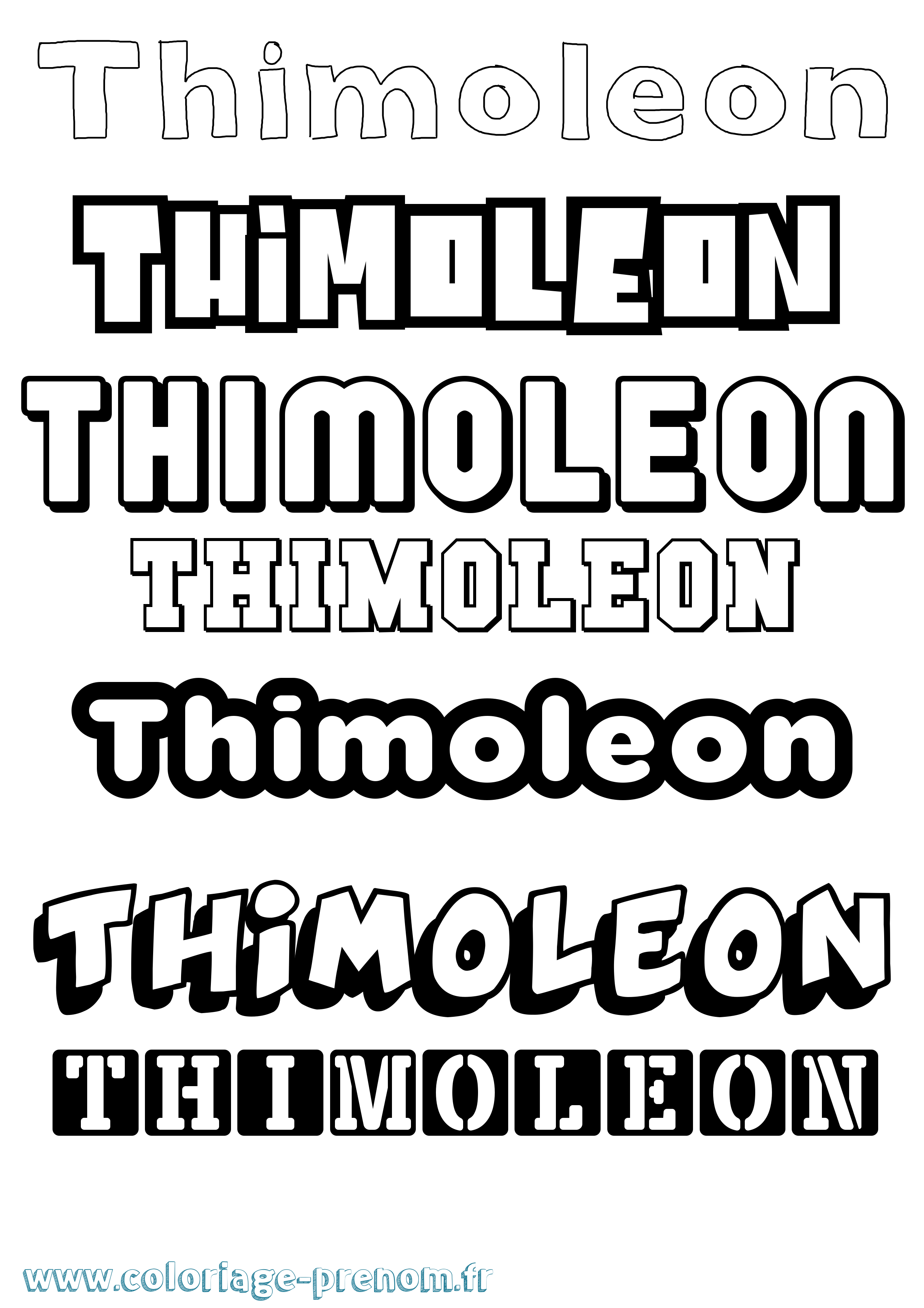 Coloriage Thimoleon Simple Coloriage prénom Thimoleon Simple