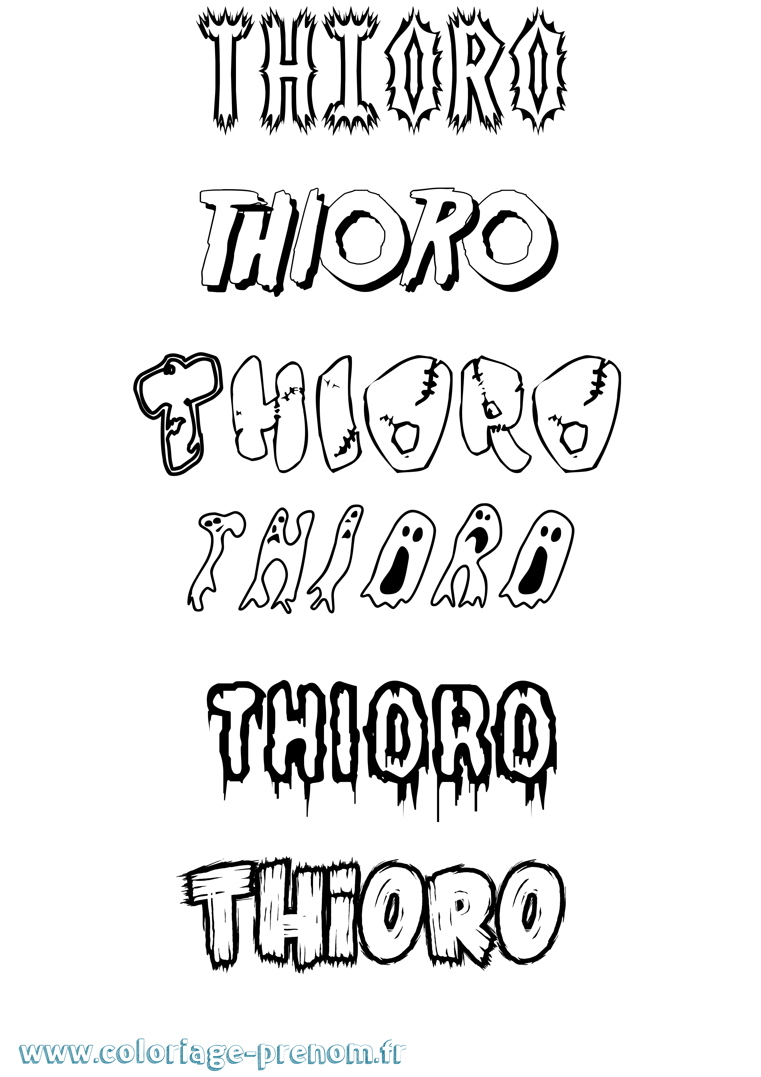 Coloriage Thioro Frisson Coloriage prénom Thioro Frisson