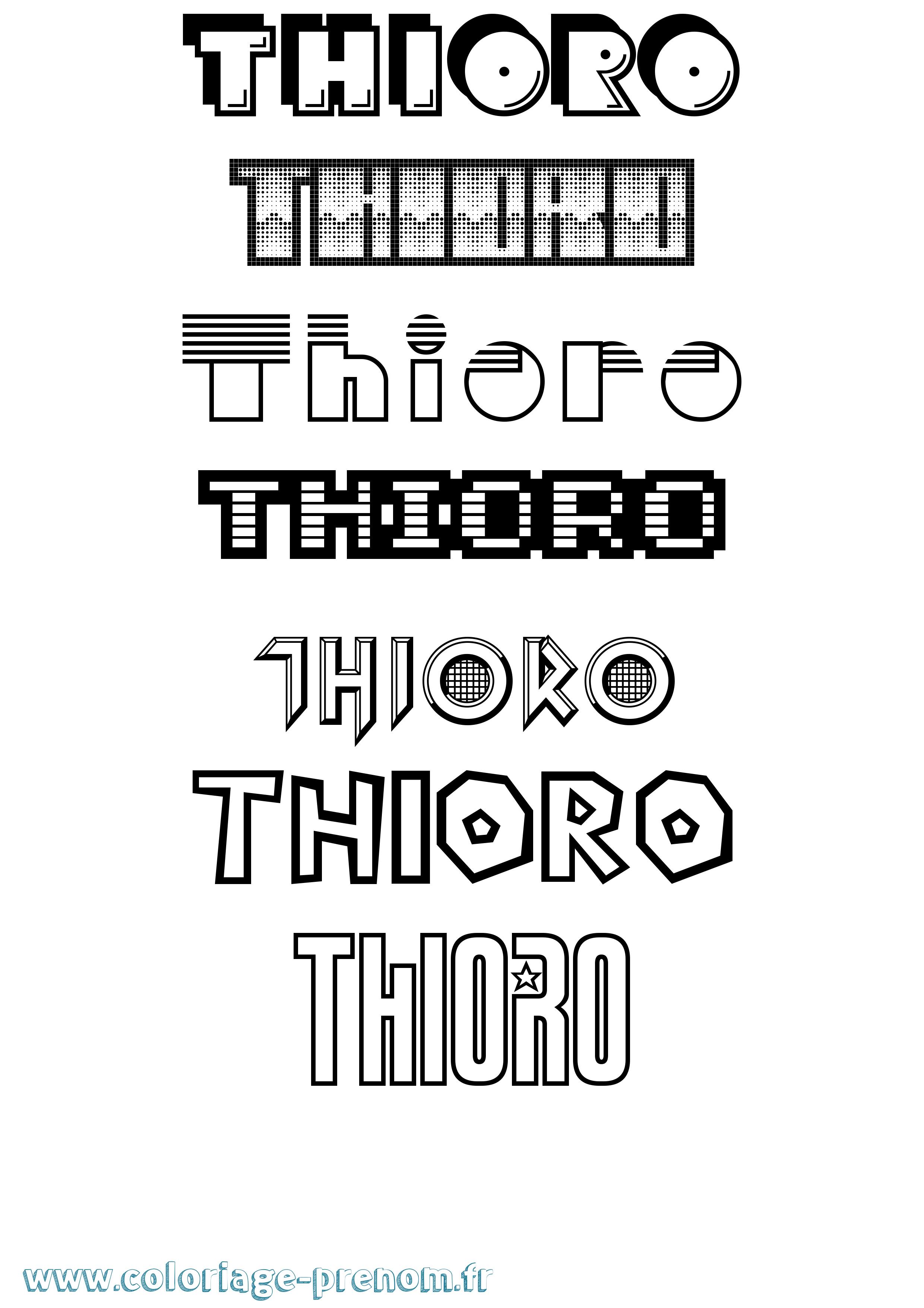 Coloriage Thioro Jeux Vidéos Coloriage prénom Thioro Jeux Vidéos