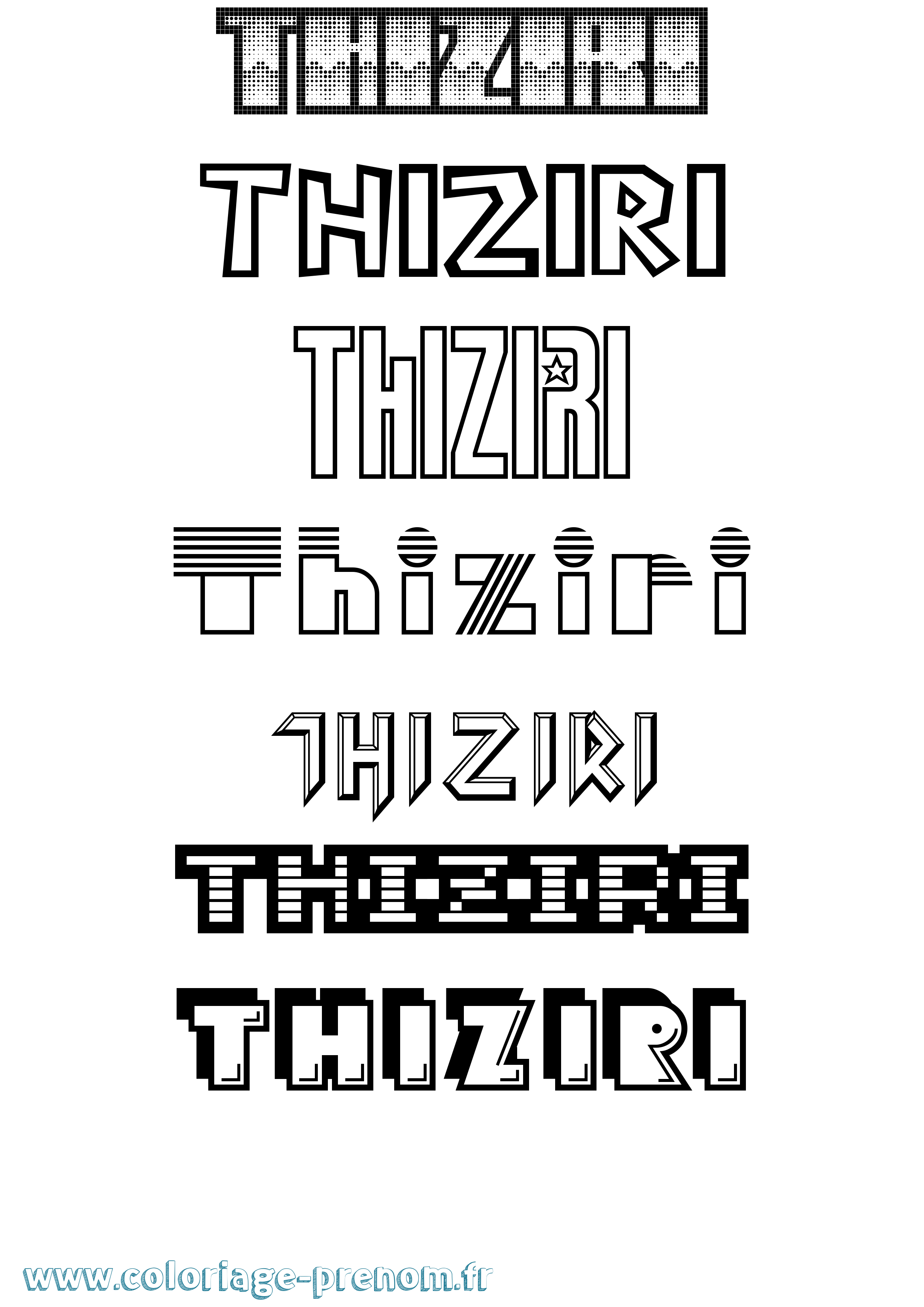 Coloriage Thiziri Jeux Vidéos Coloriage prénom Thiziri Jeux Vidéos
