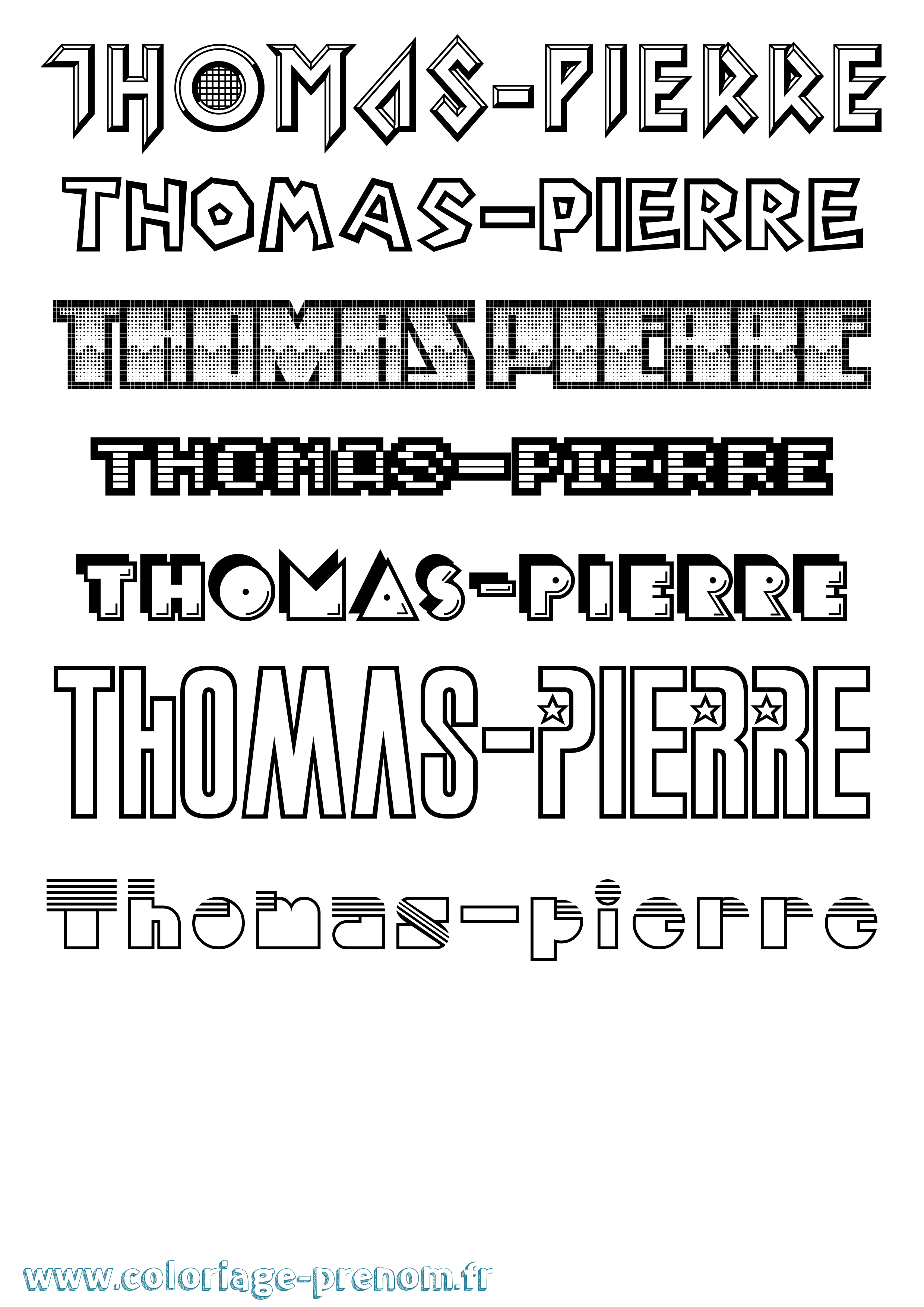 Coloriage Thomas-Pierre Jeux Vidéos Coloriage prénom Thomas-Pierre Jeux Vidéos