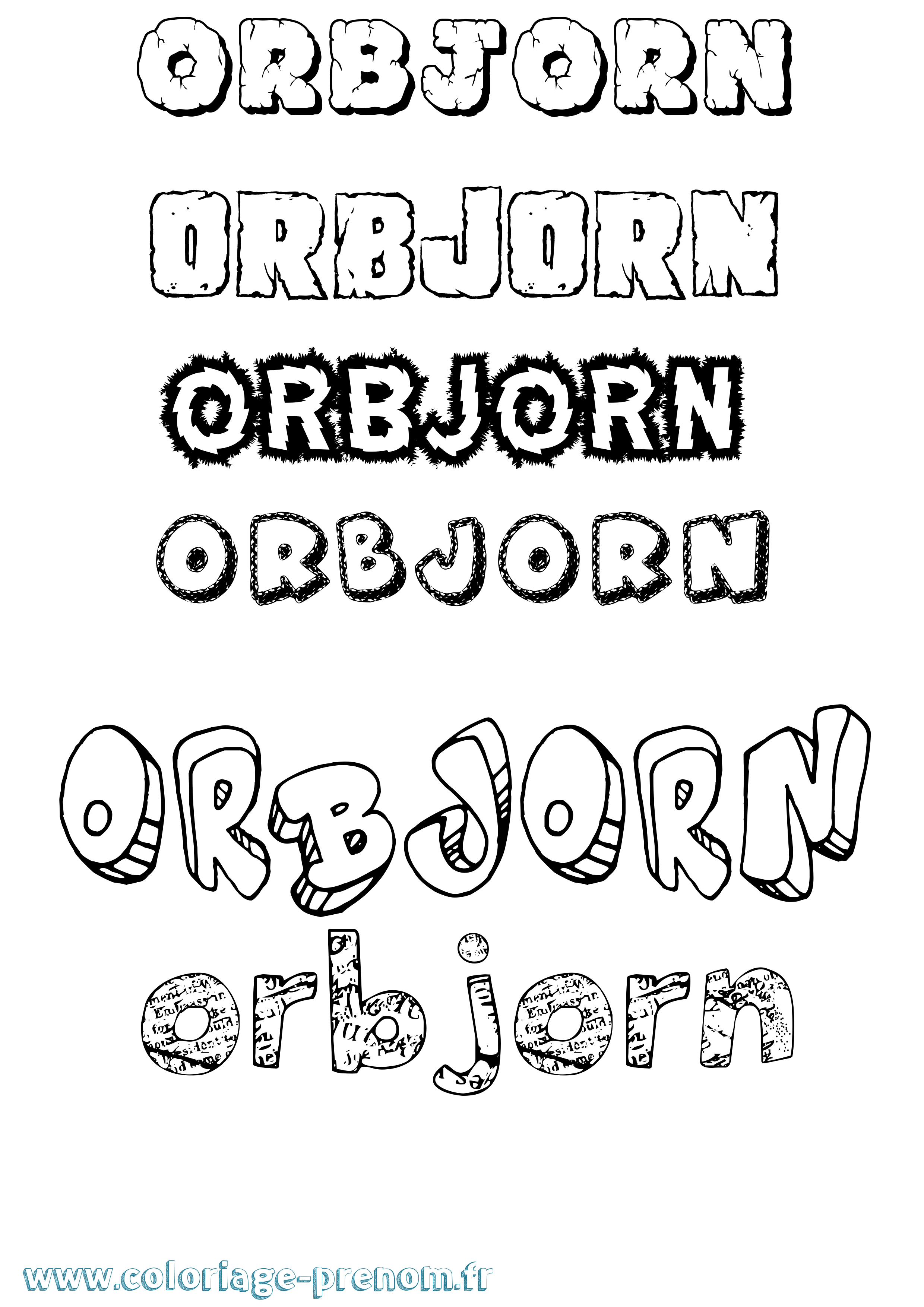 Coloriage Þórbjörn Destructuré Coloriage prénom Þórbjörn Destructuré