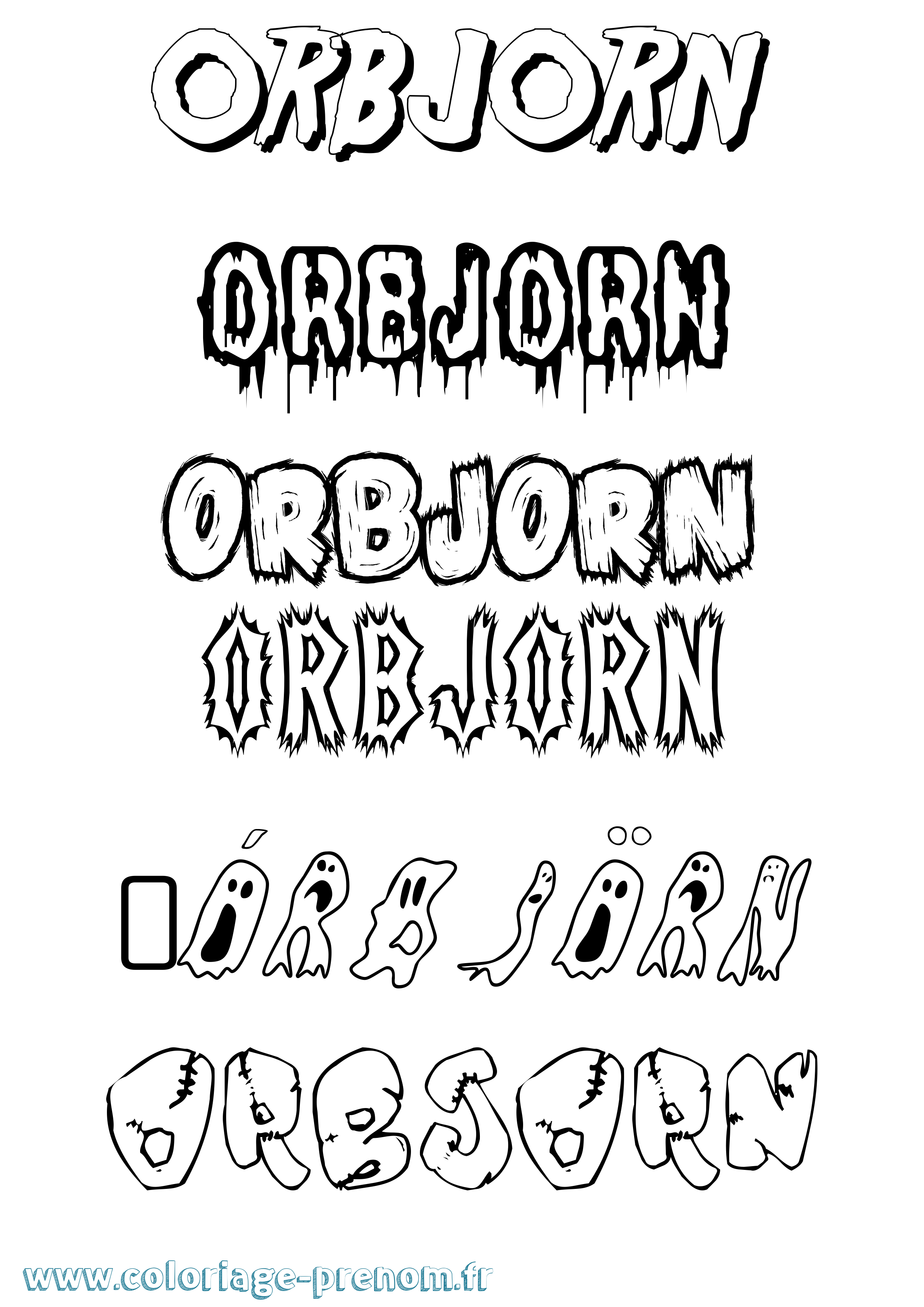 Coloriage Þórbjörn Frisson Coloriage prénom Þórbjörn Frisson