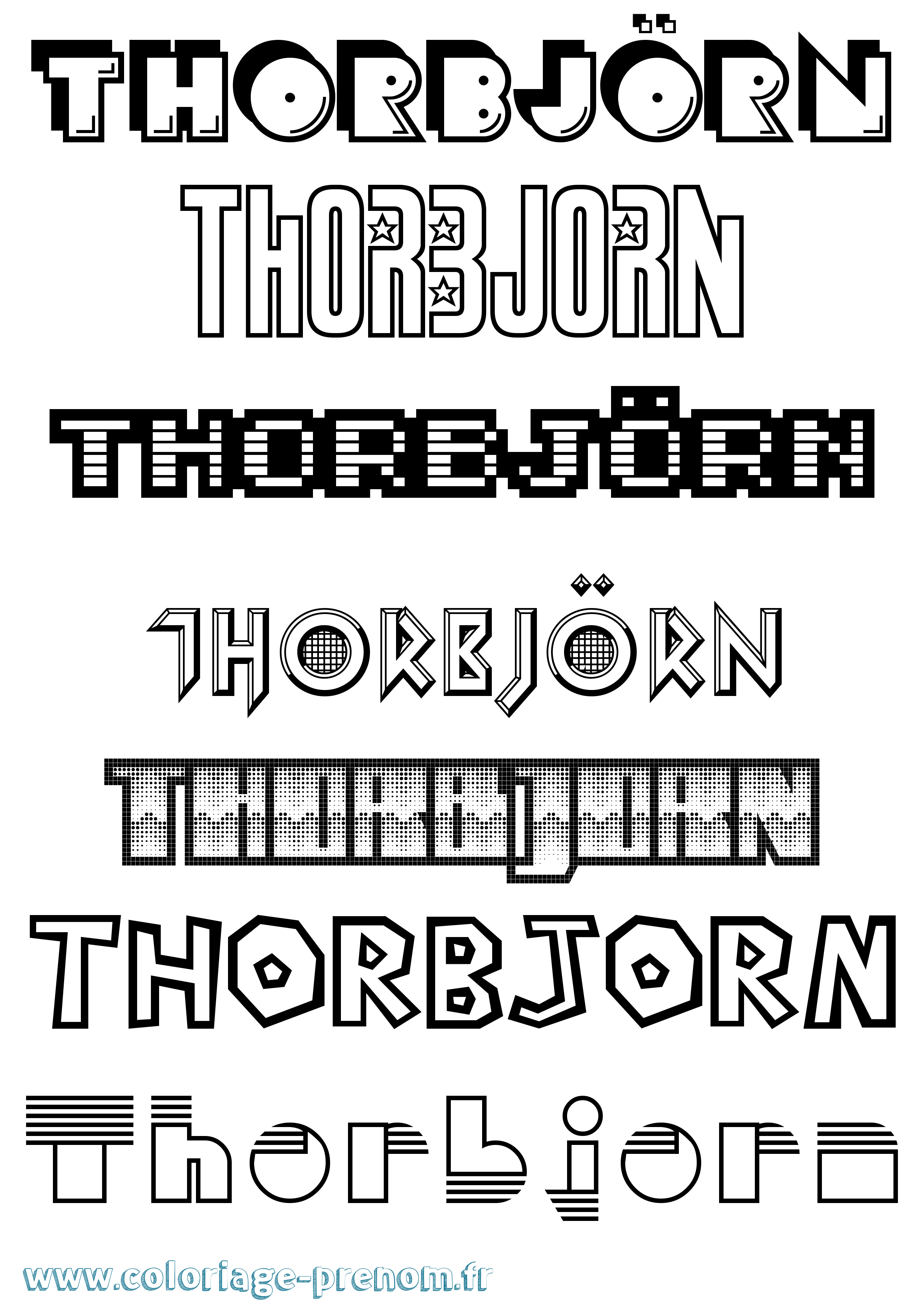 Coloriage Thorbjörn Jeux Vidéos Coloriage prénom Thorbjörn Jeux Vidéos