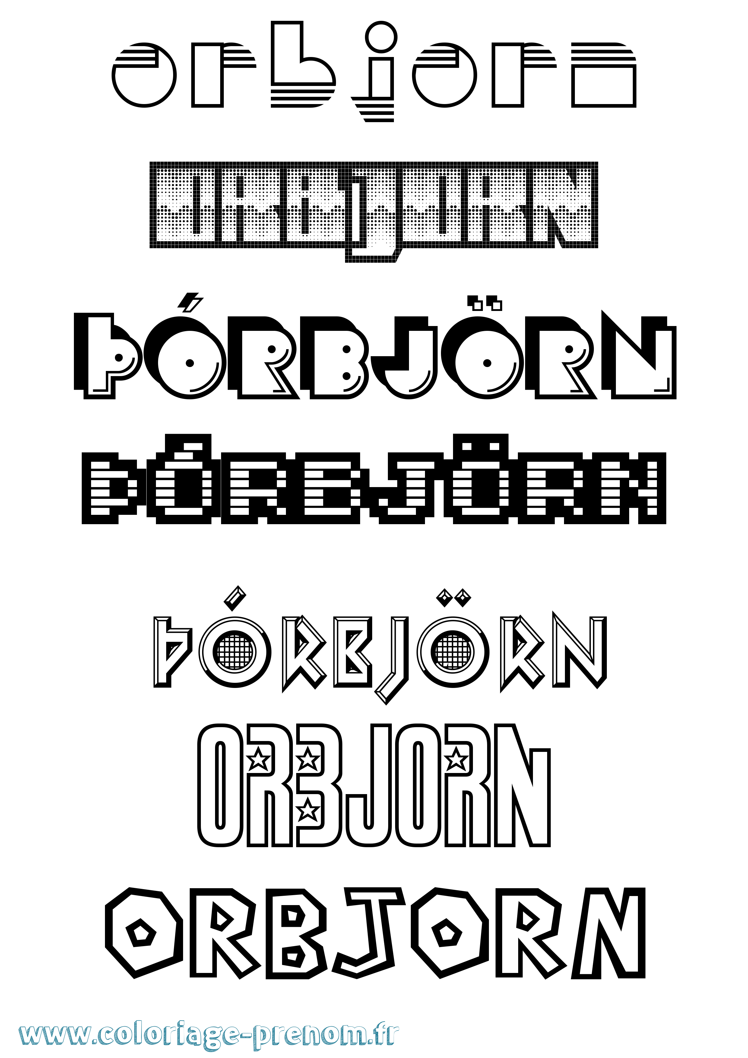 Coloriage Þórbjörn Jeux Vidéos Coloriage prénom Þórbjörn Jeux Vidéos