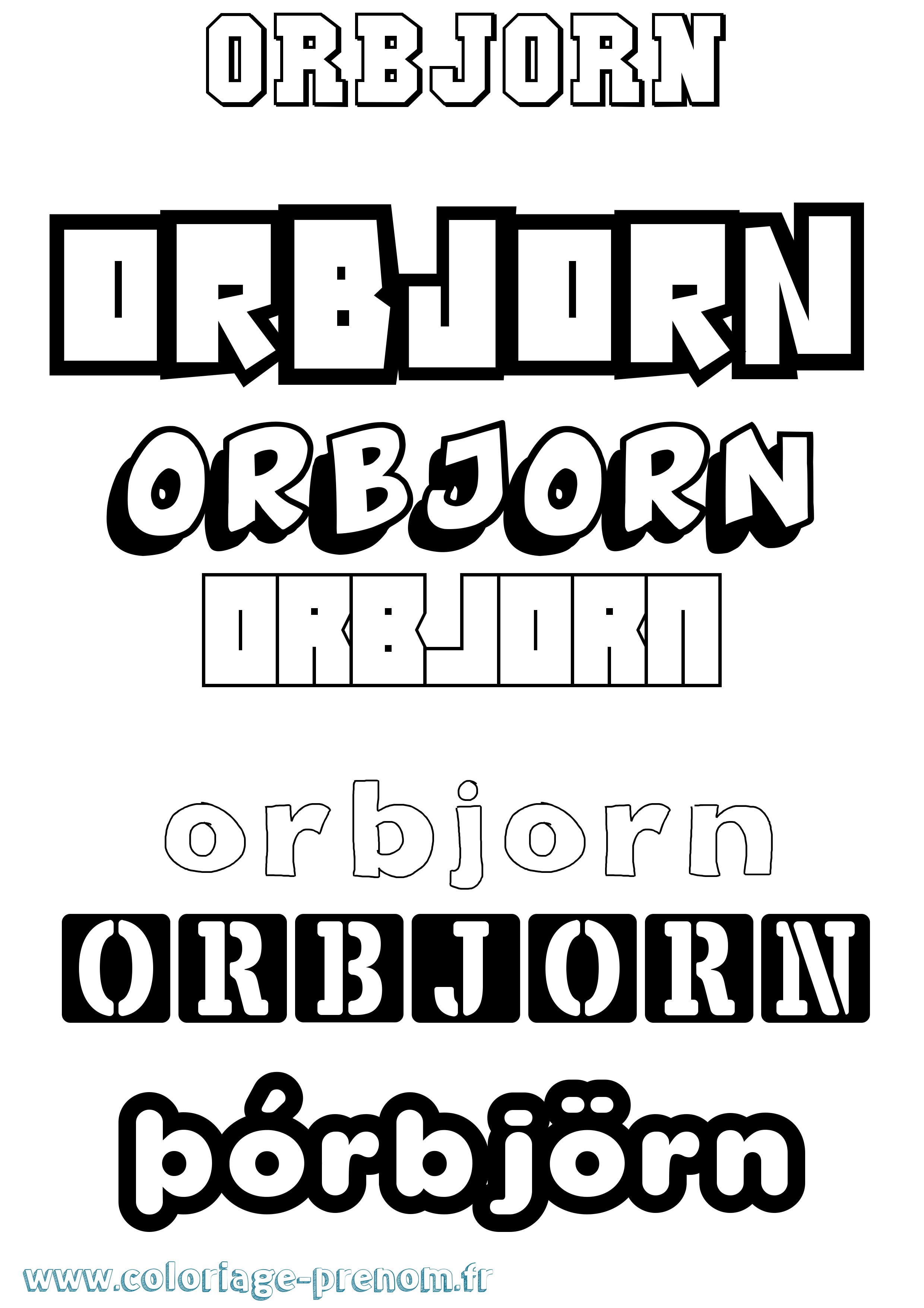 Coloriage Þórbjörn Simple Coloriage prénom Þórbjörn Simple