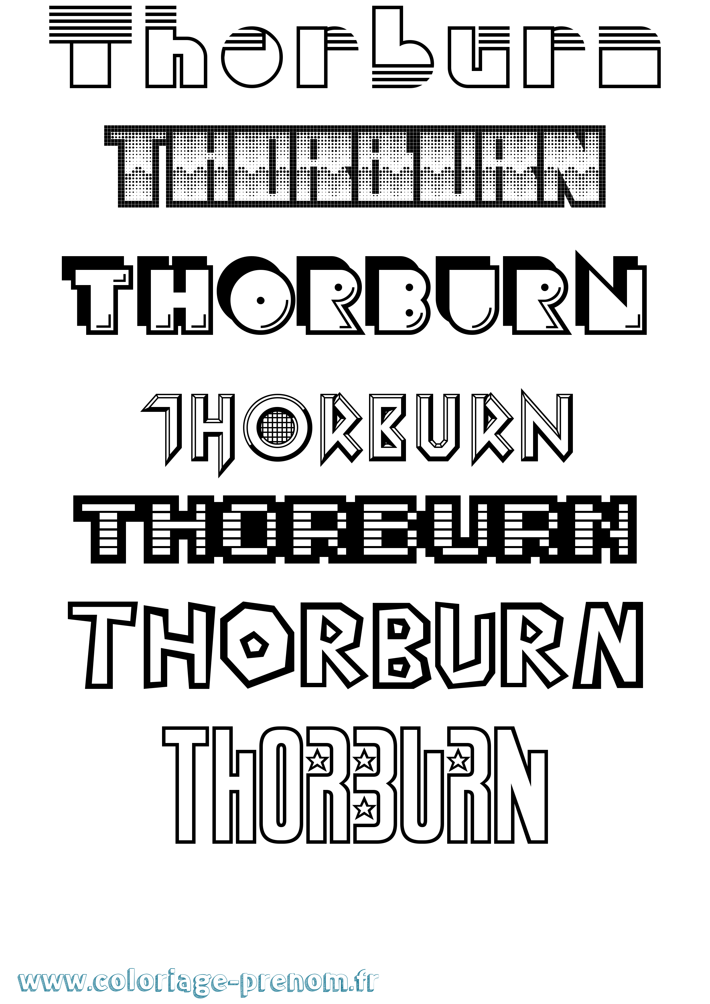 Coloriage Thorburn Jeux Vidéos Coloriage prénom Thorburn Jeux Vidéos