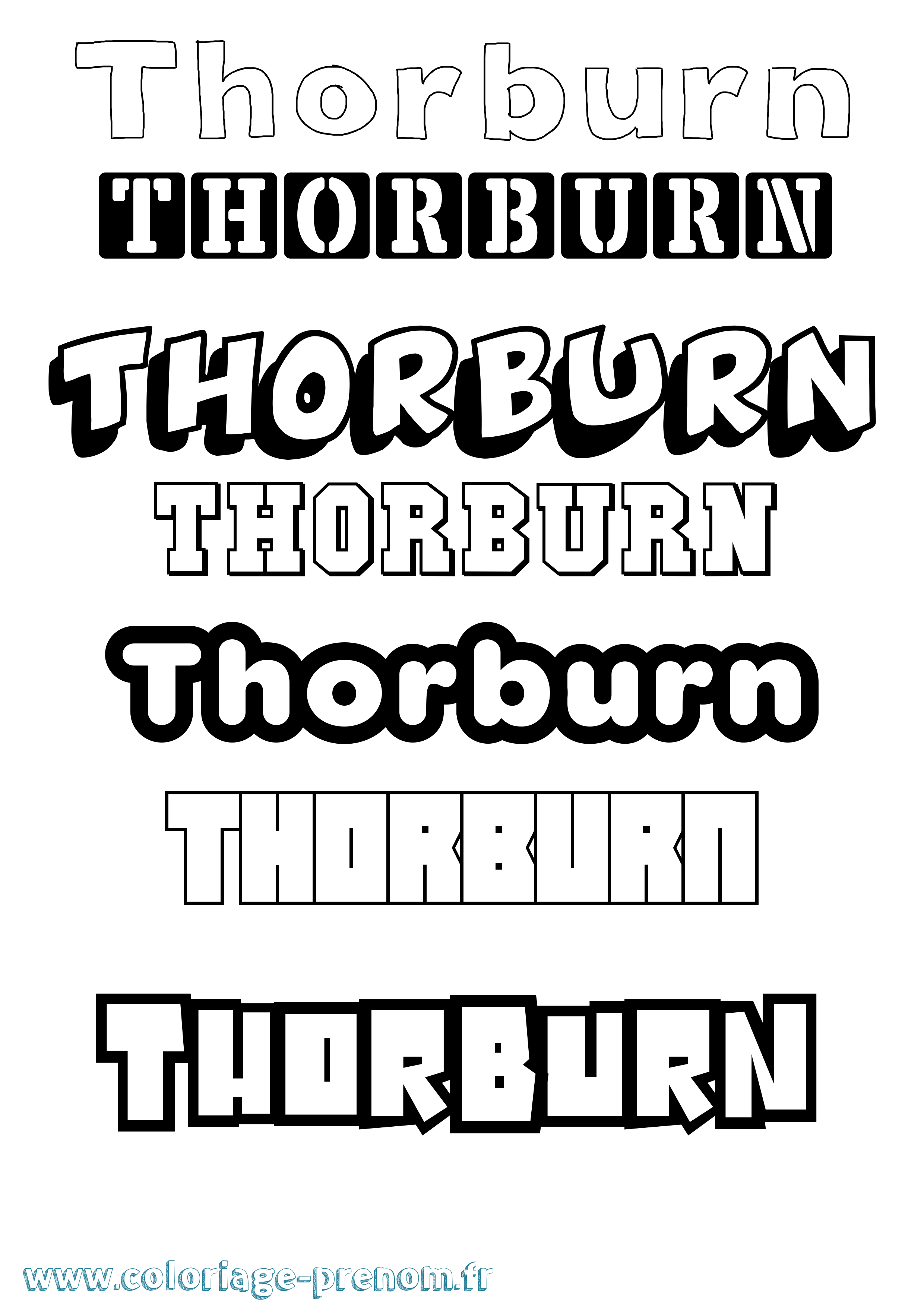 Coloriage Thorburn Simple Coloriage prénom Thorburn Simple