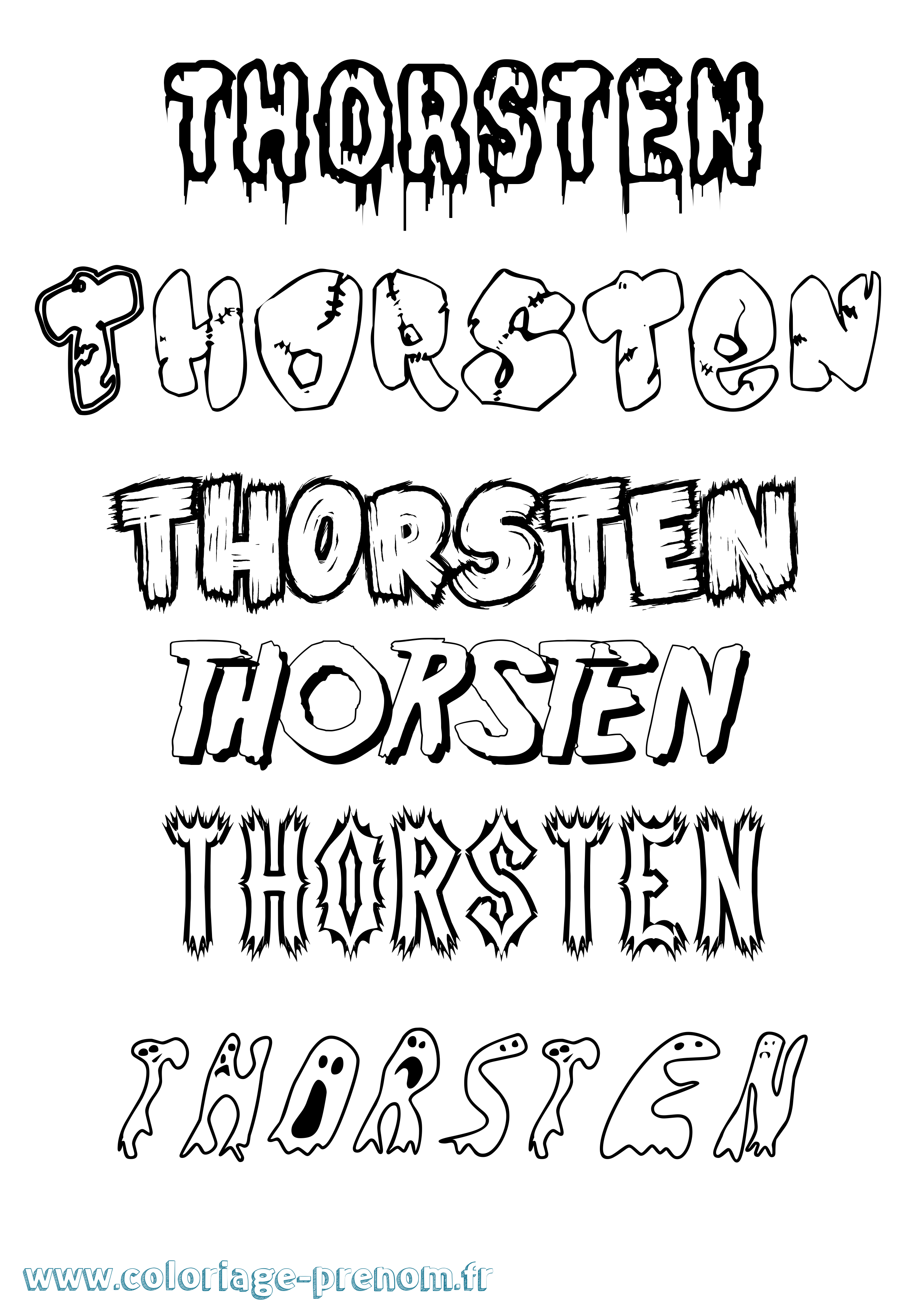 Coloriage Thorsten Frisson Coloriage prénom Thorsten Frisson