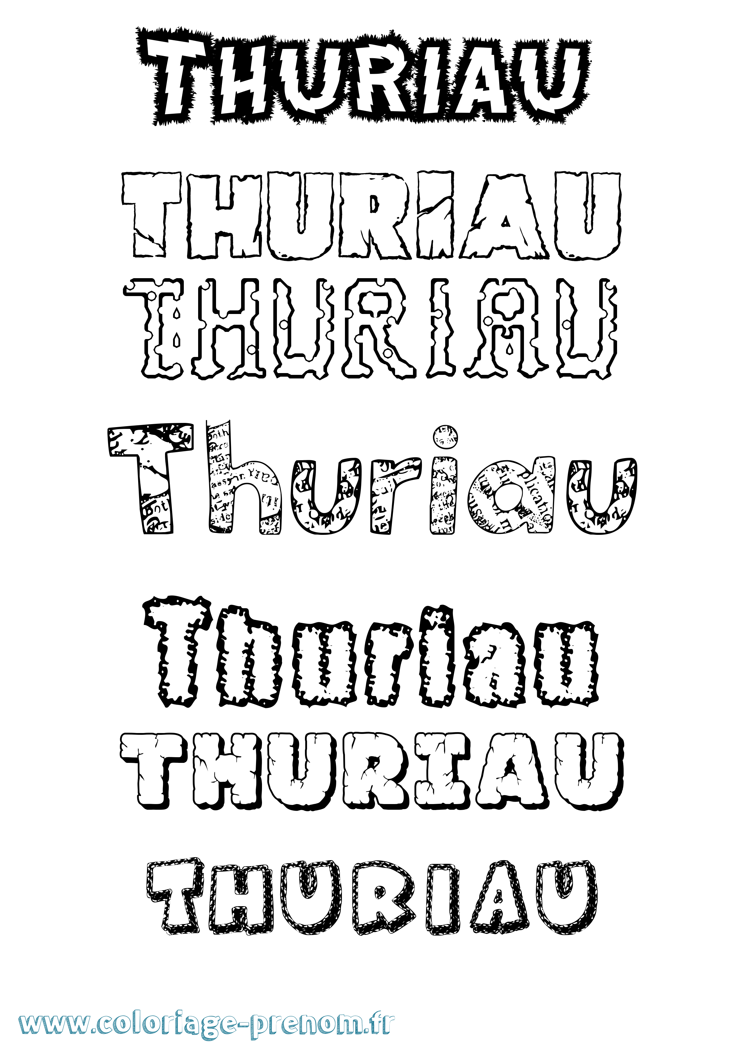 Coloriage Thuriau Destructuré Coloriage prénom Thuriau Destructuré