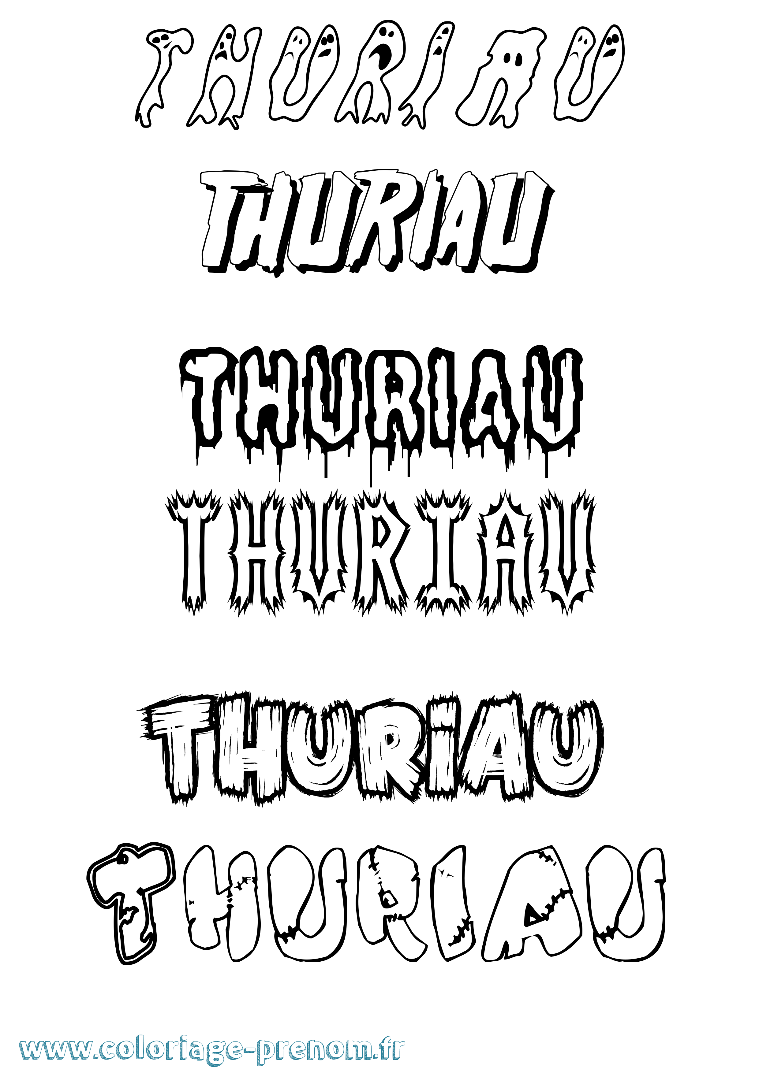 Coloriage Thuriau Frisson Coloriage prénom Thuriau Frisson