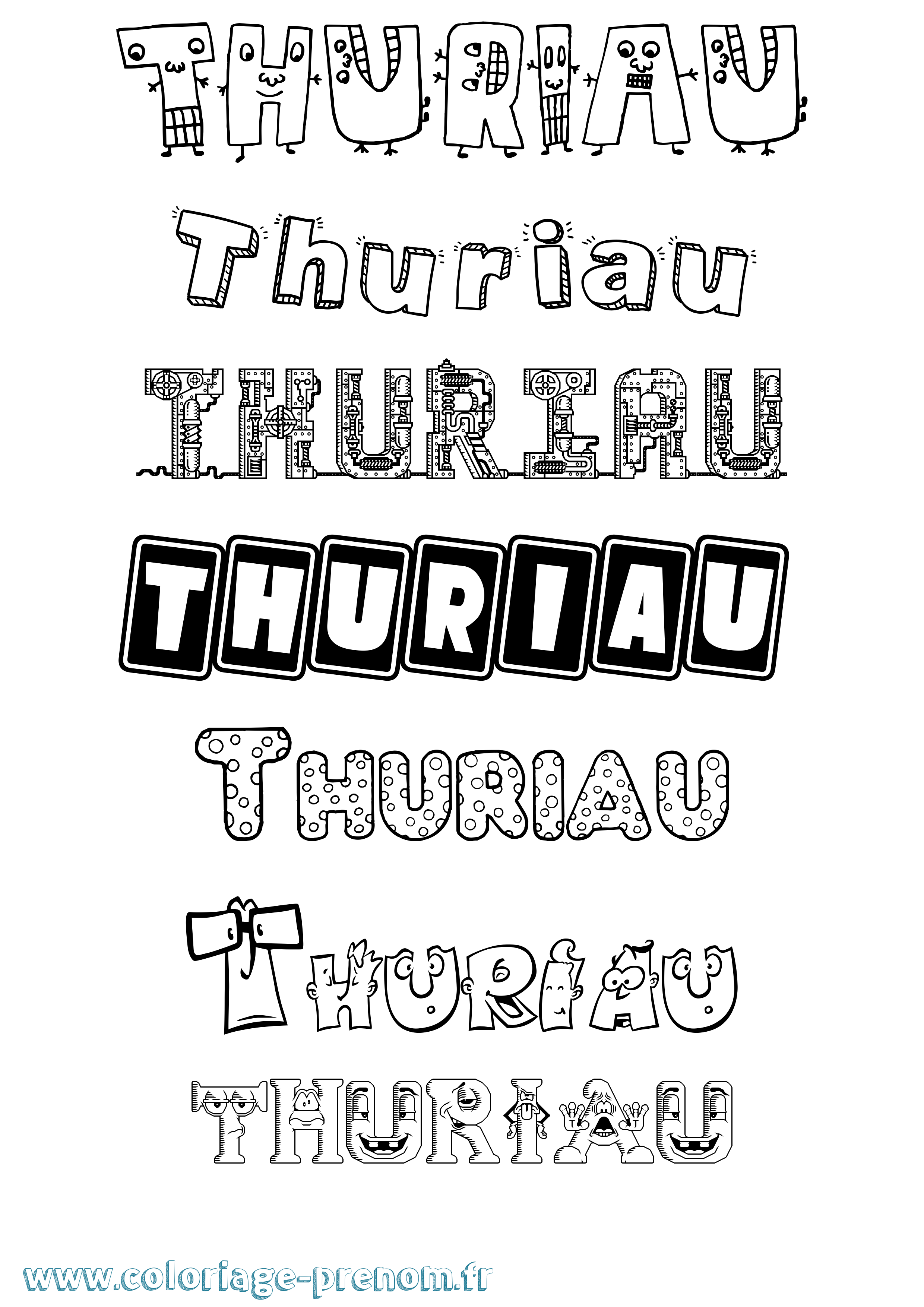 Coloriage Thuriau Fun Coloriage prénom Thuriau Fun