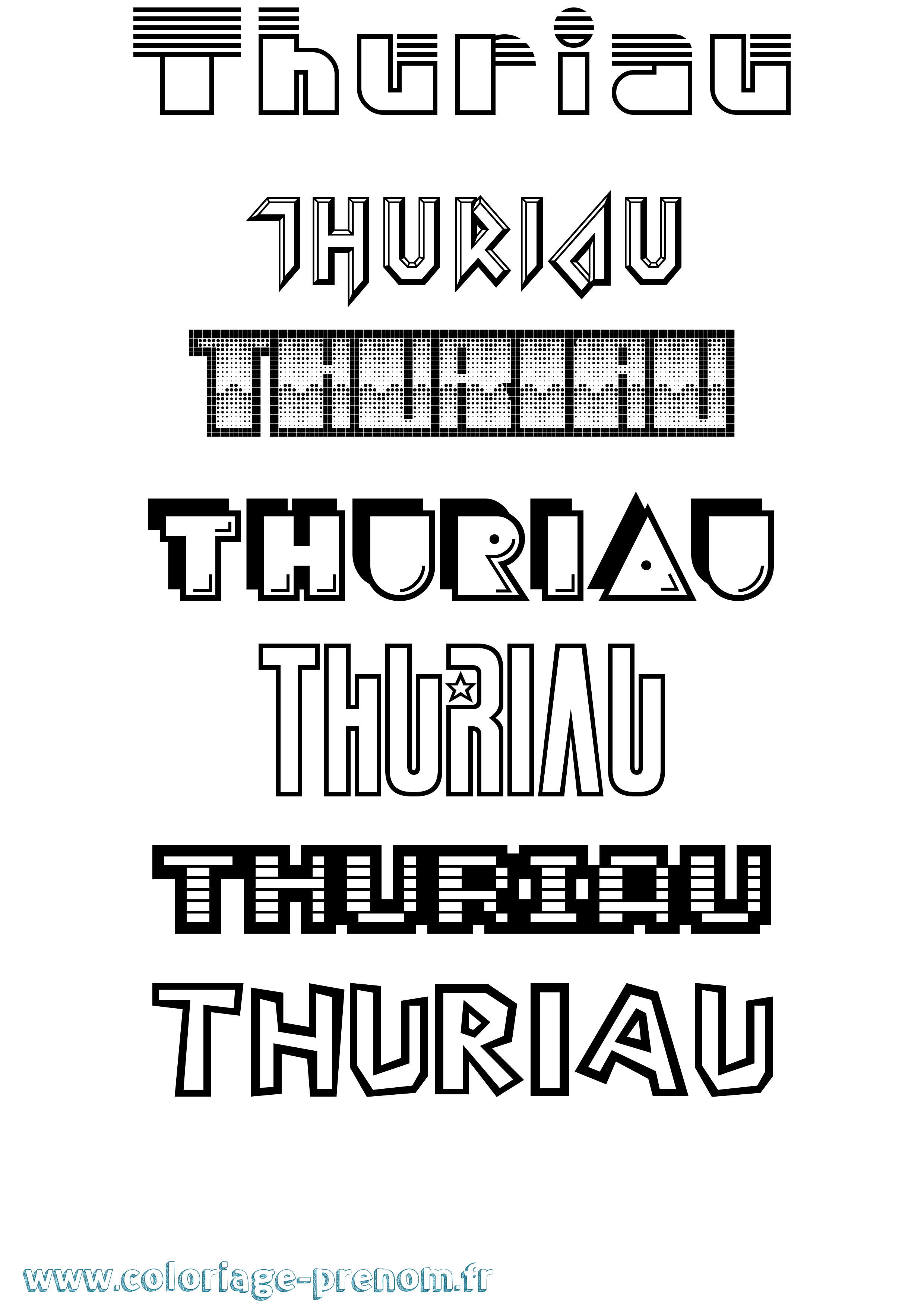 Coloriage Thuriau Jeux Vidéos Coloriage prénom Thuriau Jeux Vidéos